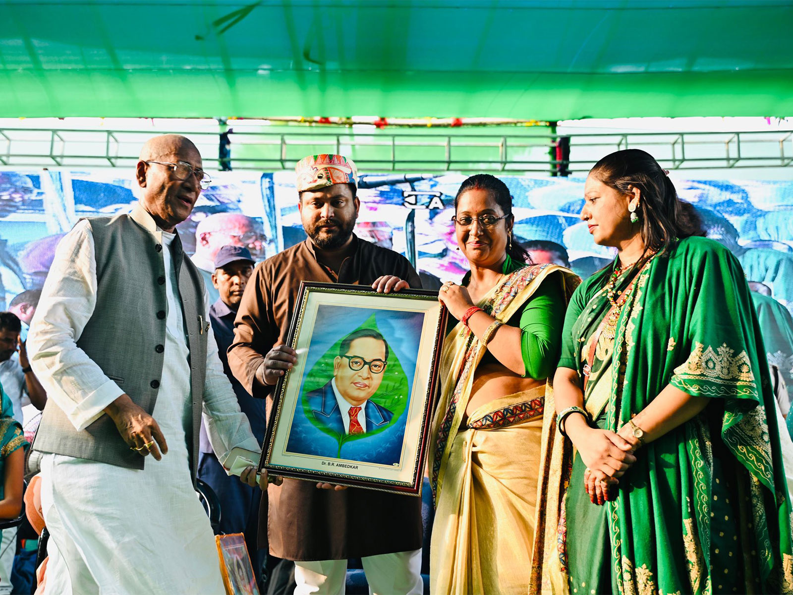 RJD leader Tejashwi Yadav during 'Mai Bahin Maan Program' (Photo: @yadavtejashwi/X)