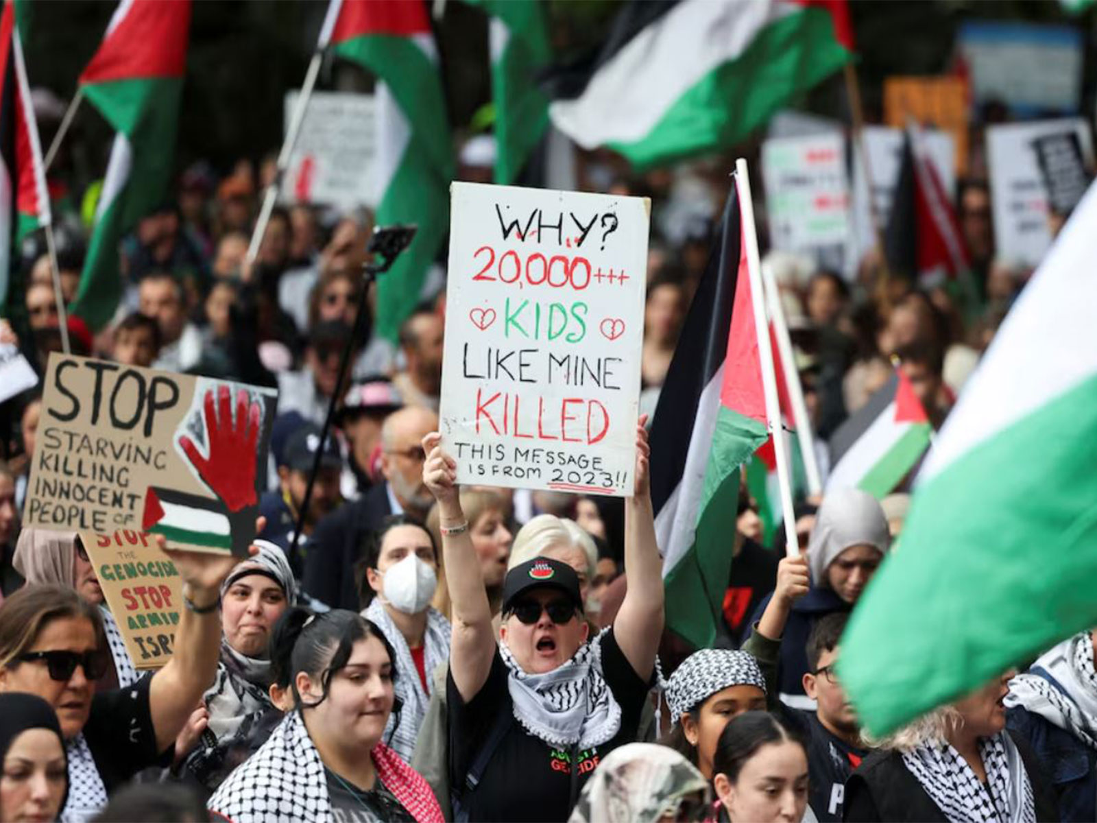 Representative Image of a Pro-Palestine protest (Image/Reuters)