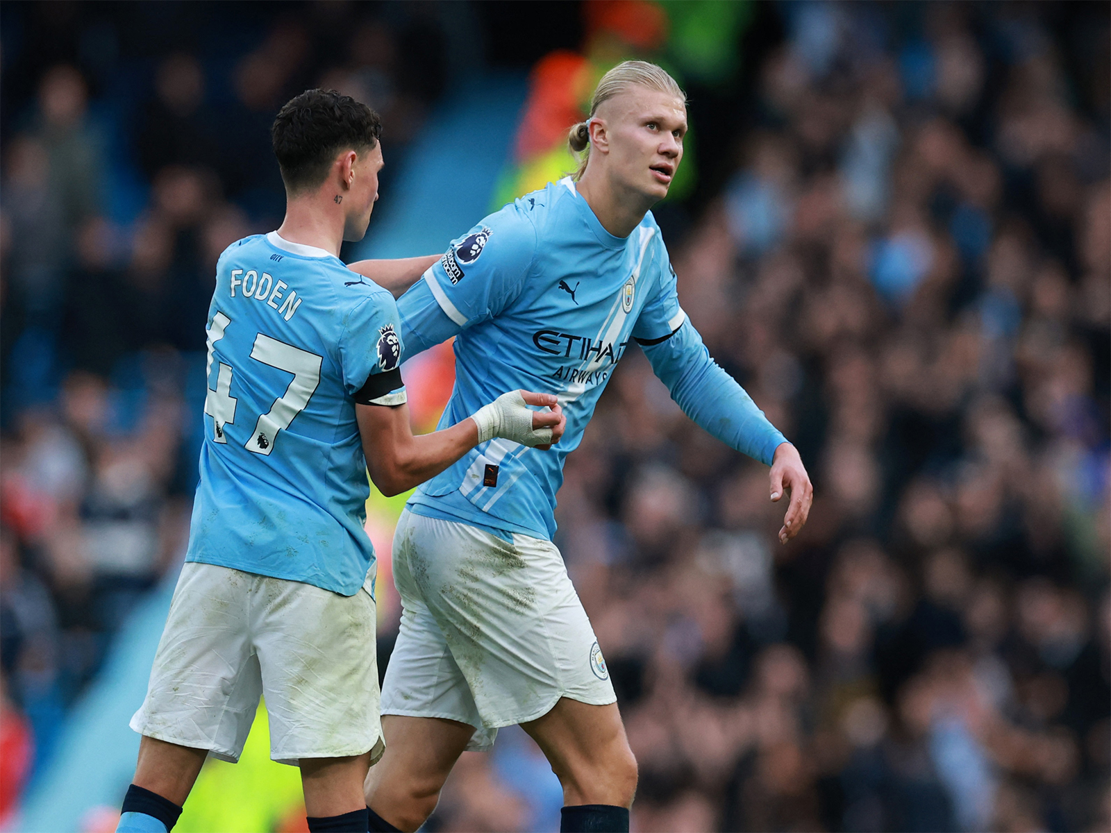  Phil Foden and Erling Haaland (Photo: Reuters)