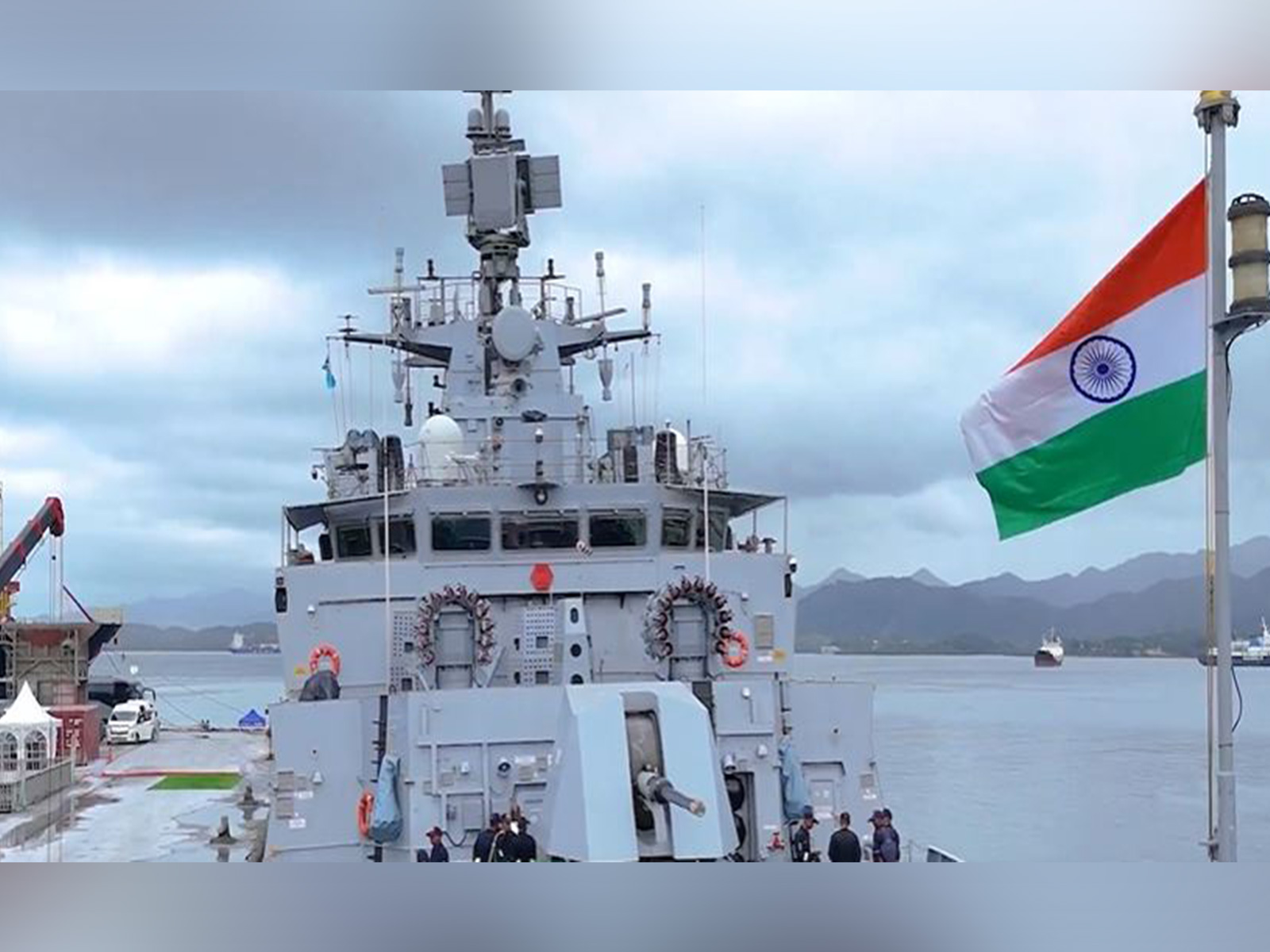 INS Kadmatt arrives in Fiji (Photo/ X@HCI_Suva)