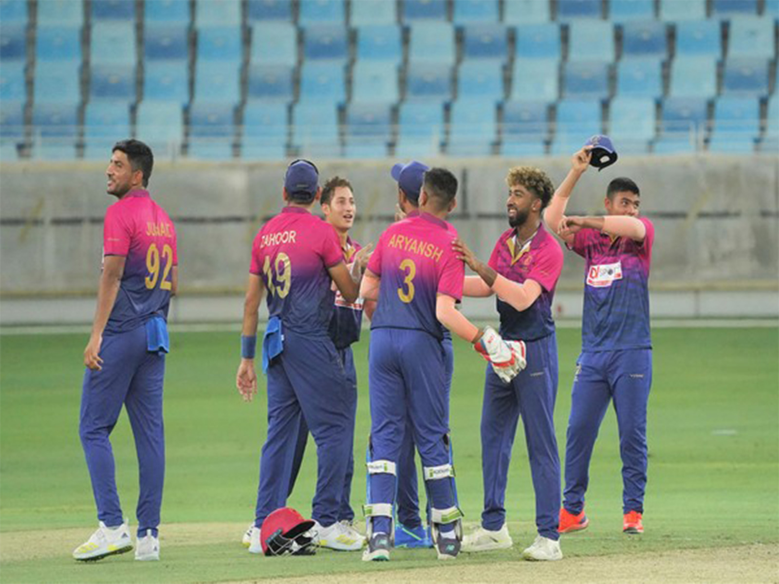 Team UAE celebrating after victory. (Photo/ICC )