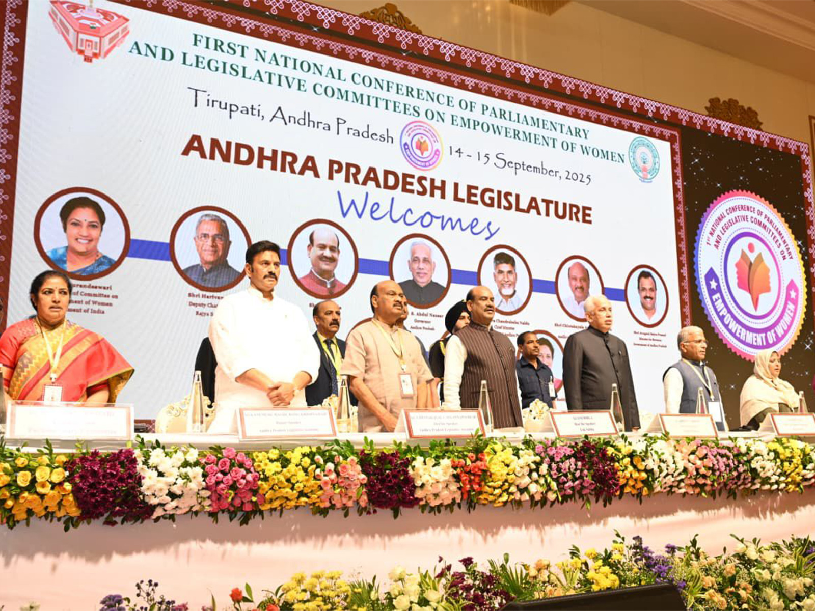 Lok Sabha Speaker Om Birla with other dignitaries (Photo/ANI) 