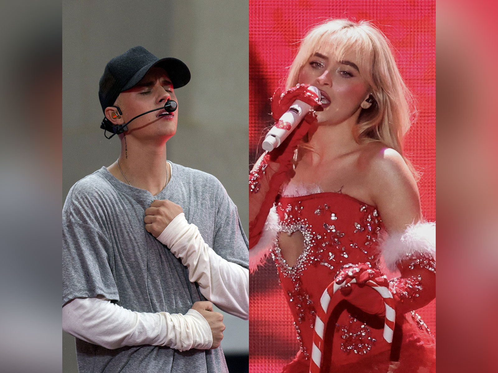 Justin Bieber and Sabrina Carpenter (Photo: Reuters)