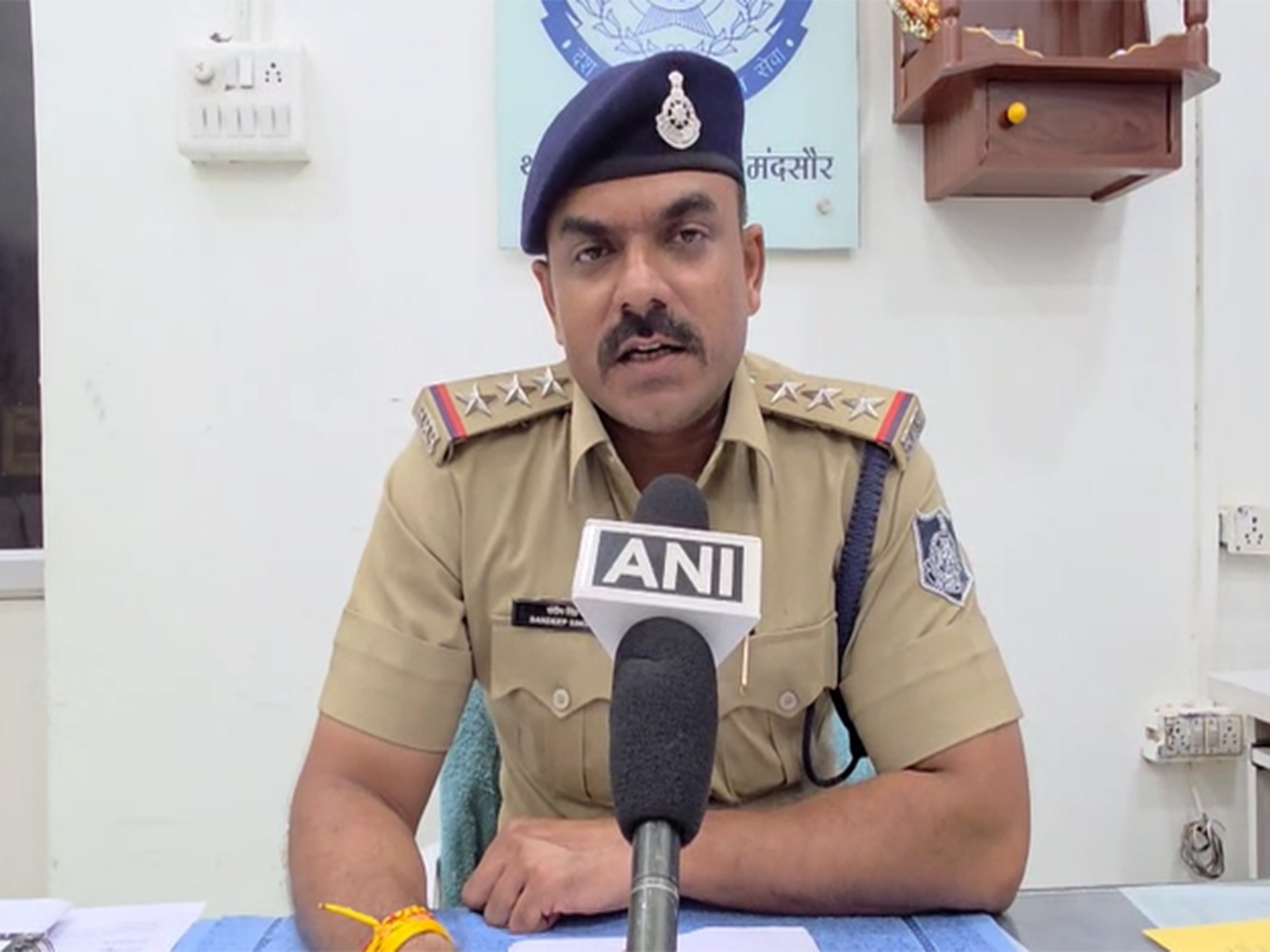 YD (Yashodharman) Nagar Police Station in charge Sandeep Mangoliya (Photo/ANI)