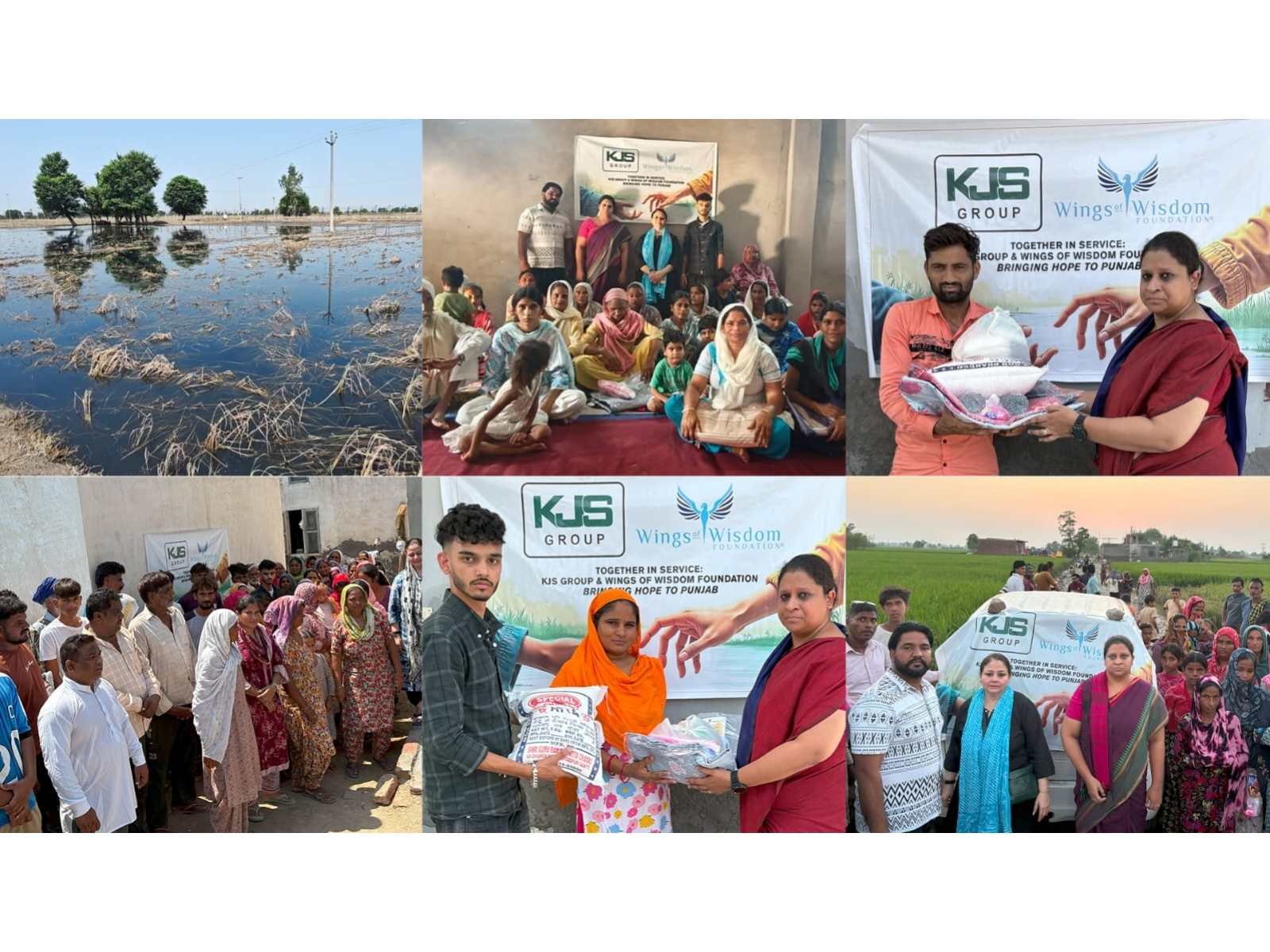 Wings of Wisdom Foundation & KJS Ahluwalia Group of Companies Extend Flood Relief to 500 Families in Punjab