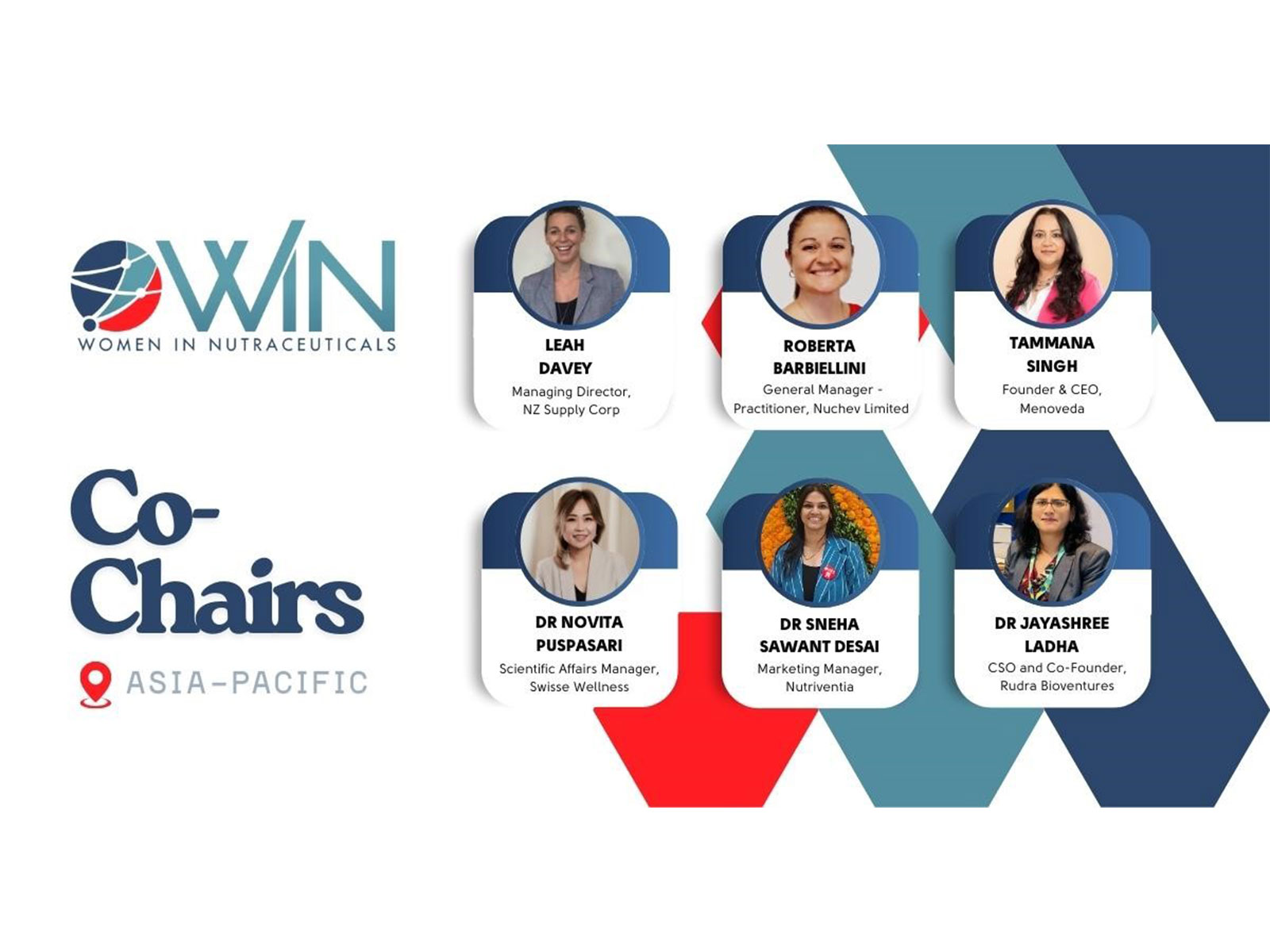Women In Nutraceuticals Expands APAC Leadership With Appointment of Country Co-Chairs in India Australia and New Zealand 