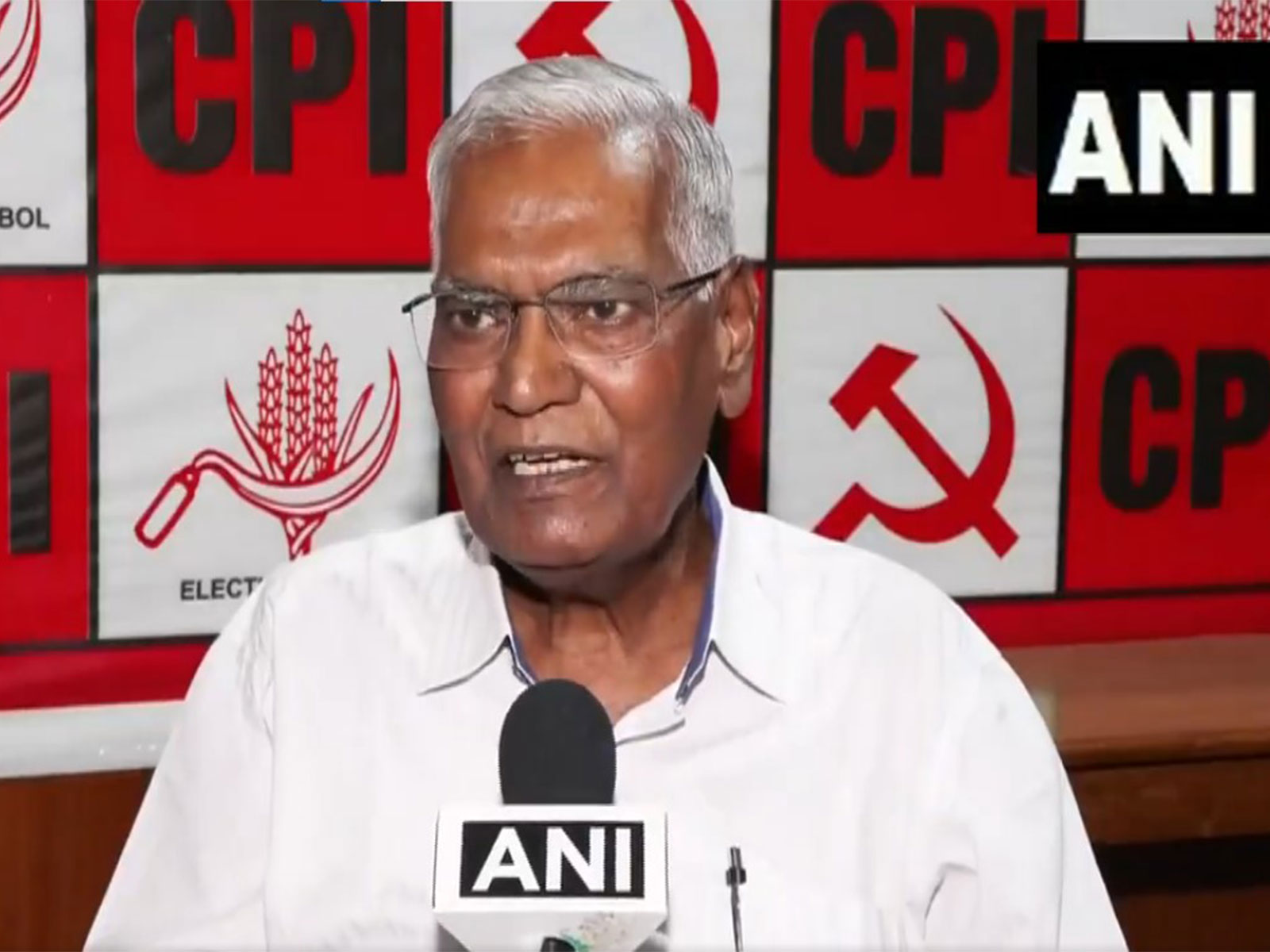 CPI leader D Raja (Photo: ANI)