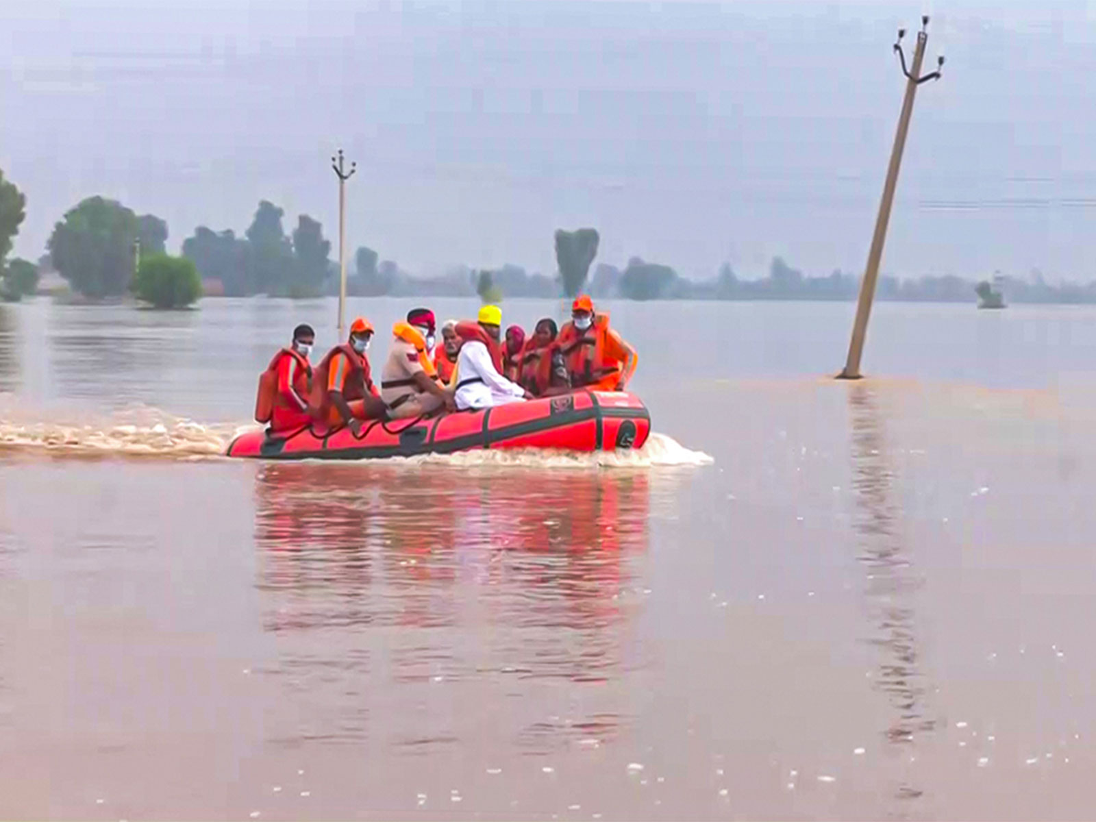 Visuals from a flood affected area in Punjab (File Photo/ANI)
