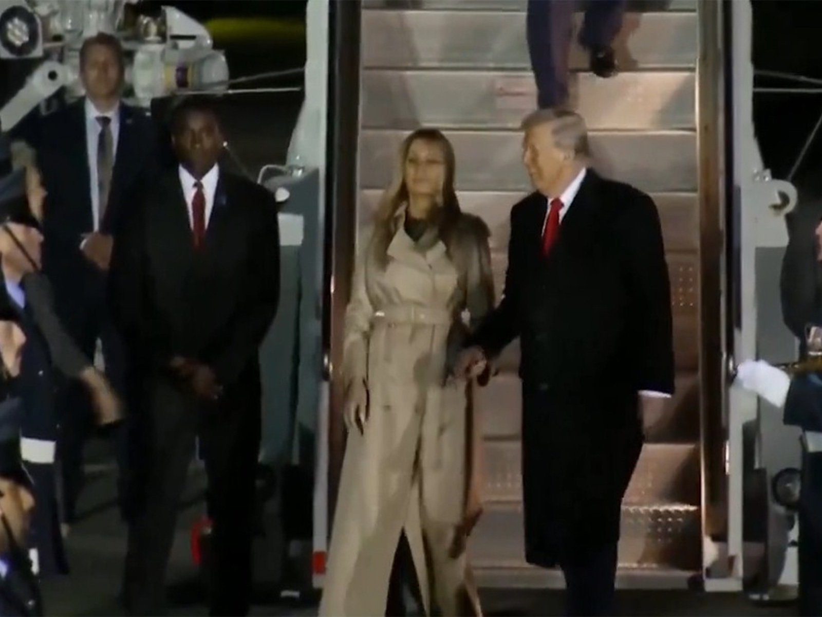 US President Donald Trump and First Lady Melania Trump arrive at Winfield House in London (Photo/Screengrab of Truth Social post from @realDonaldTrump)) 