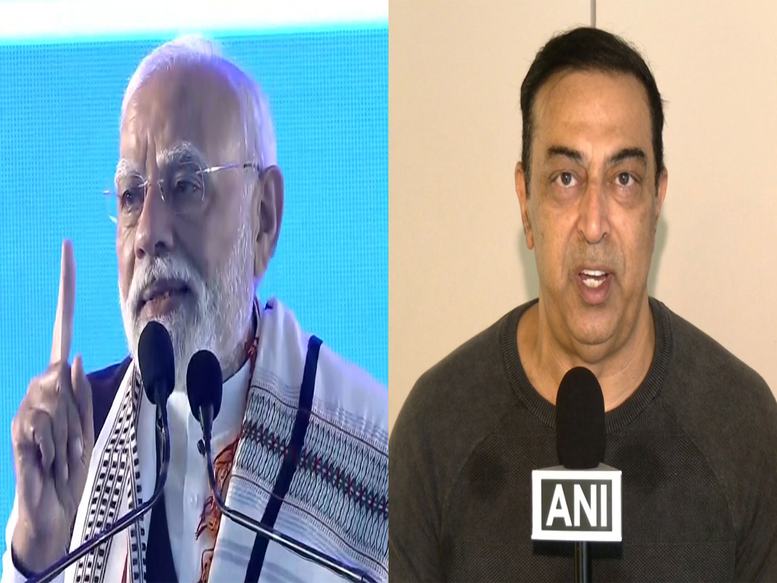 Prime Minister Narendra Modi (File Photo/ANI), Vindu Dara Singh (Image source/ANI) 