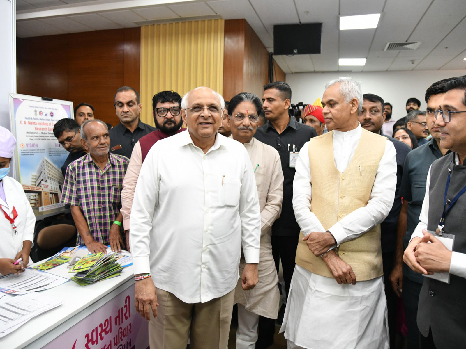 Gujarat CM Bhupendra Patel visits medical camp organised at Mahatma Mandir (Photo/Gujarat CMO)