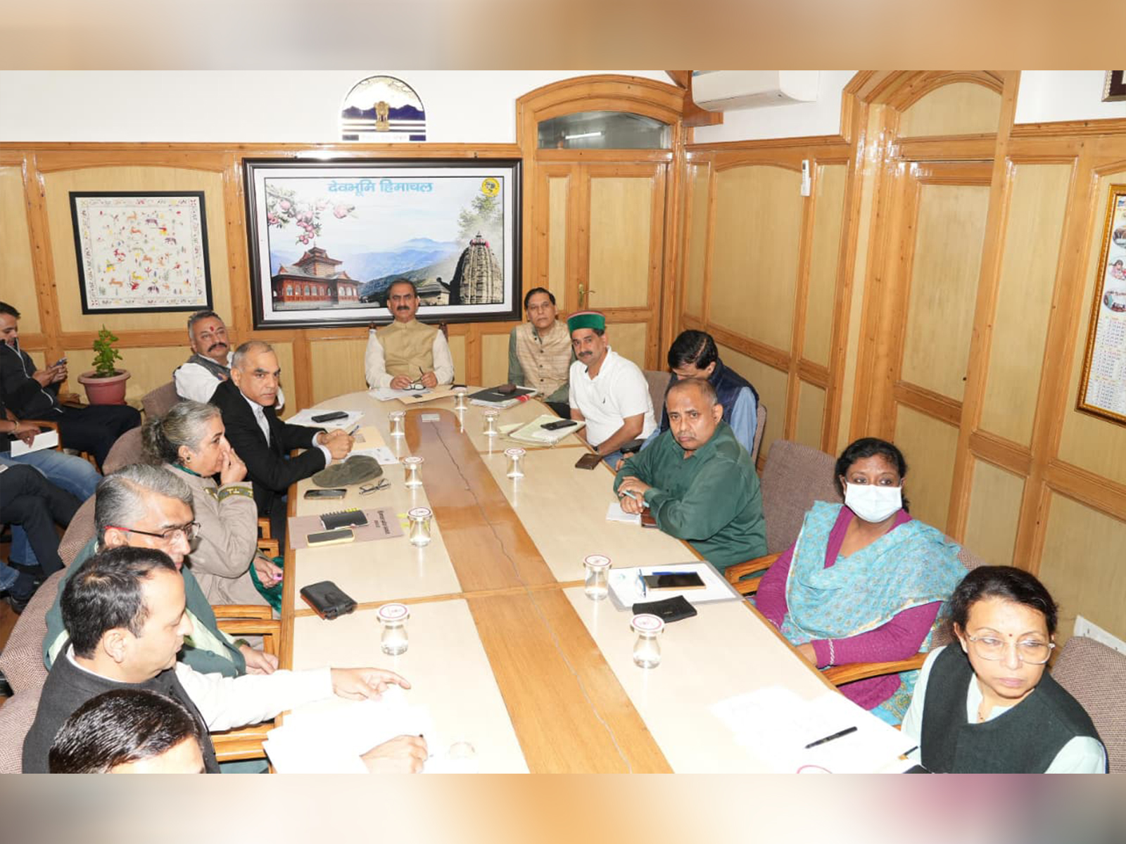 Himachal CM Sukhu reviews rain-related damages (Photo/ANI)