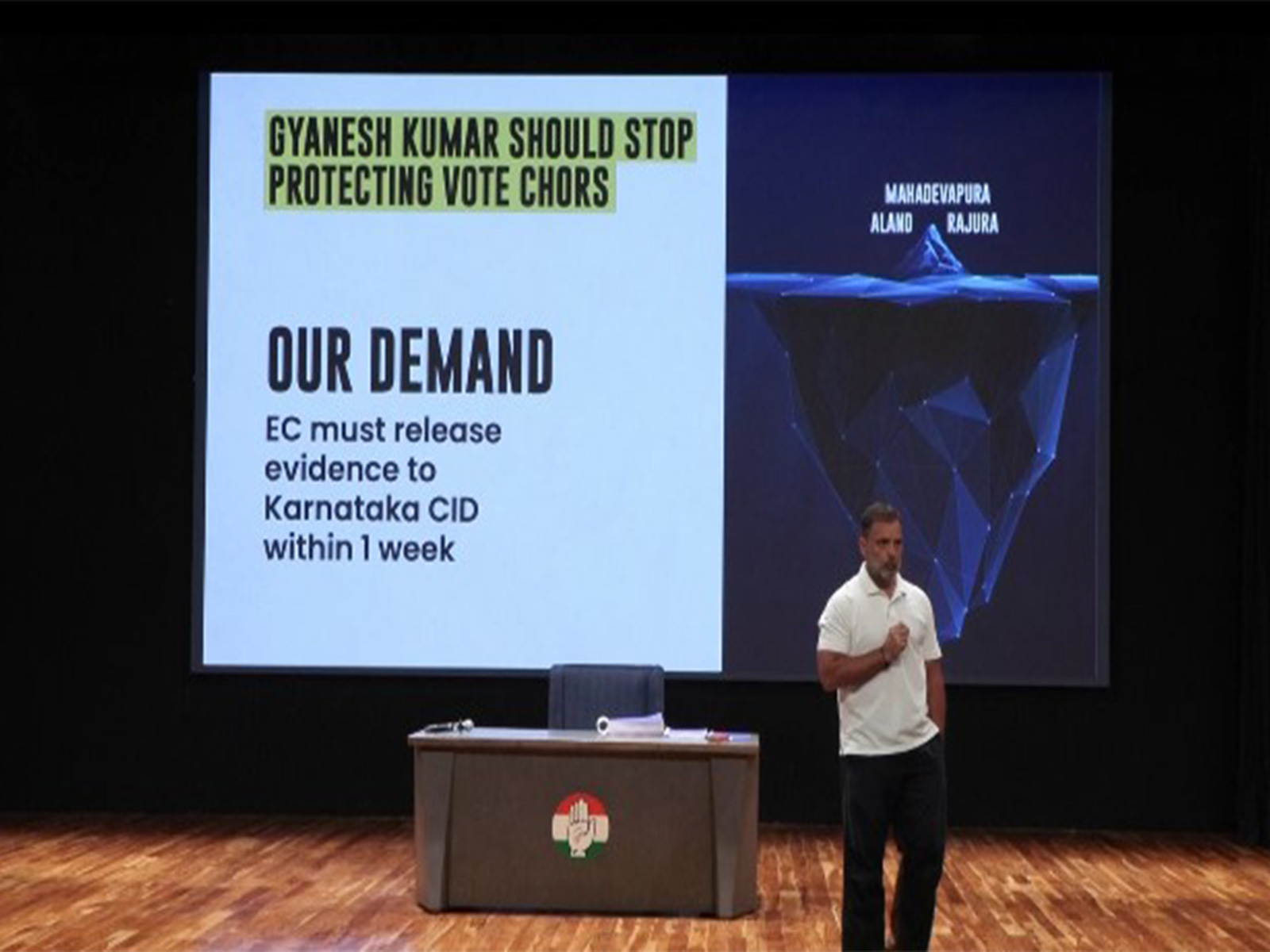 Congress leader Rahul Gandhi addressing a press conference at Indira Bhawan (Photo/ANI)