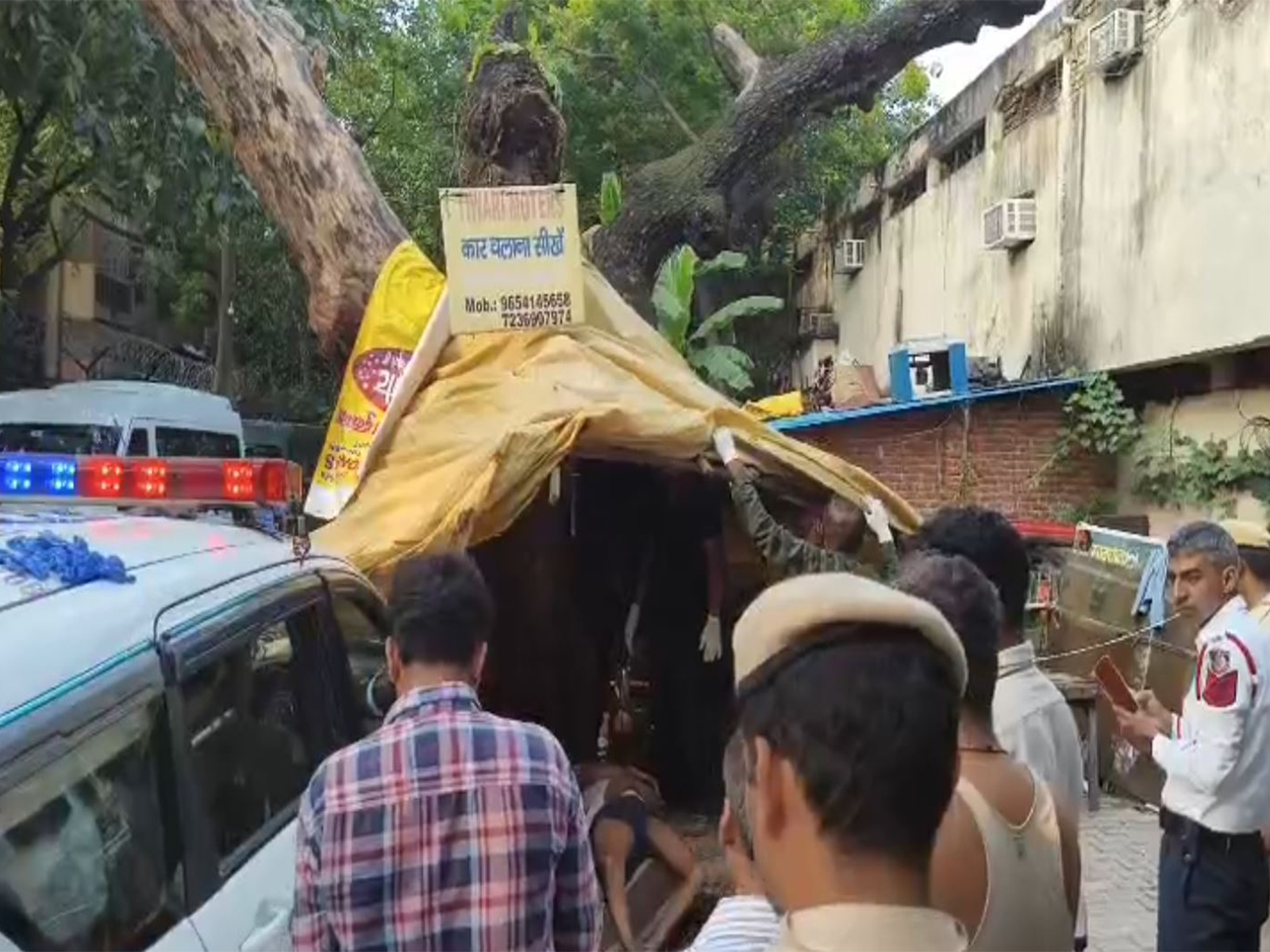 Scenes at the Mandir Marg Thana (Photo/ANI)