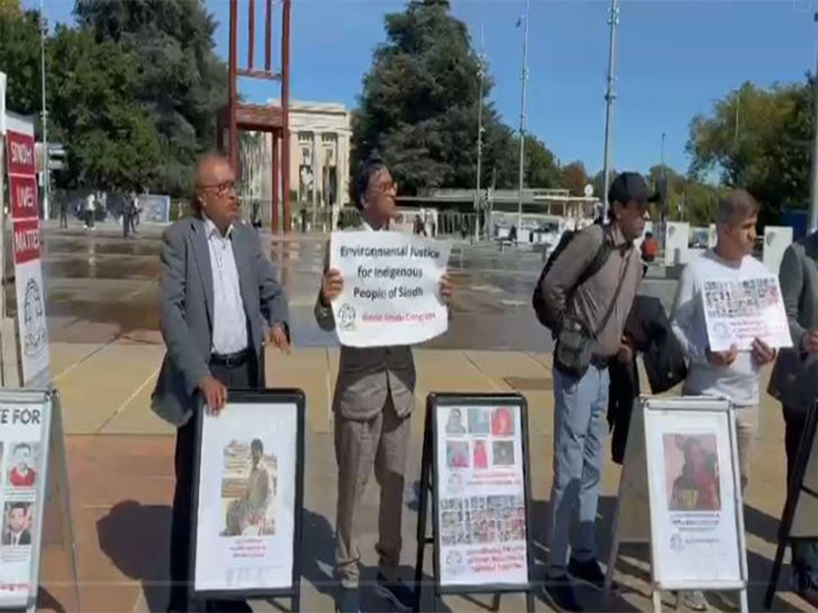 Sindhi activists protest in Geneva (Photo/ANI)