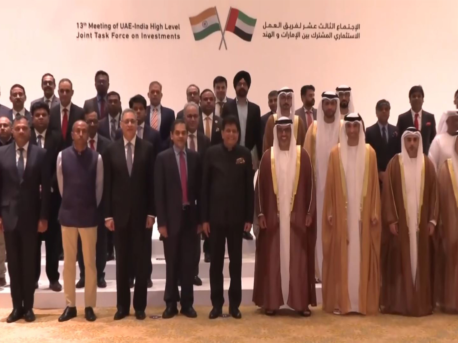 Union Commerce & Industry Minister Piyush Goyal with Sheikh Hamed bin Zayed Al Nahyan (Photo/ANI)