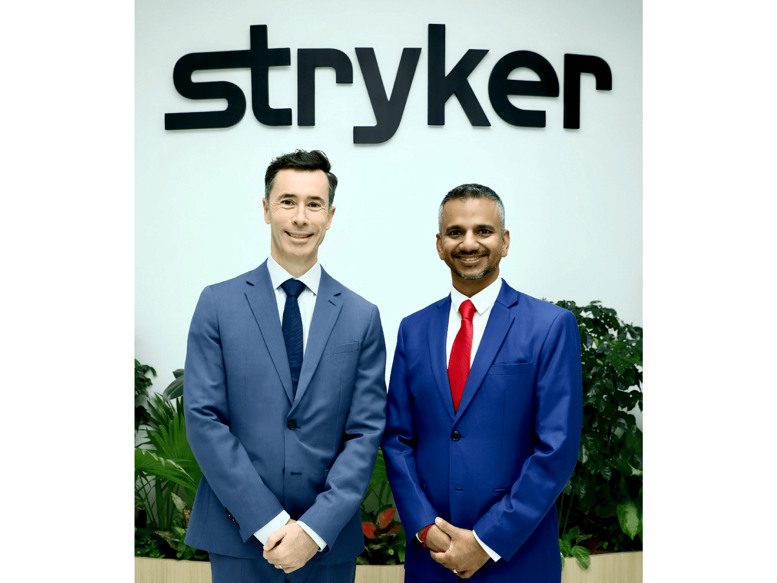 (R to L) Ram Rangarajan, VP, Stryker Global Technology Center, and John Collings, President, APAC, at the opening of Stryker’s R&D facility in Bangalore