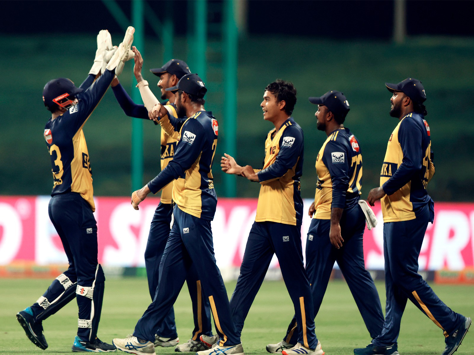 Sri Lanka team. (Photo: ANI)