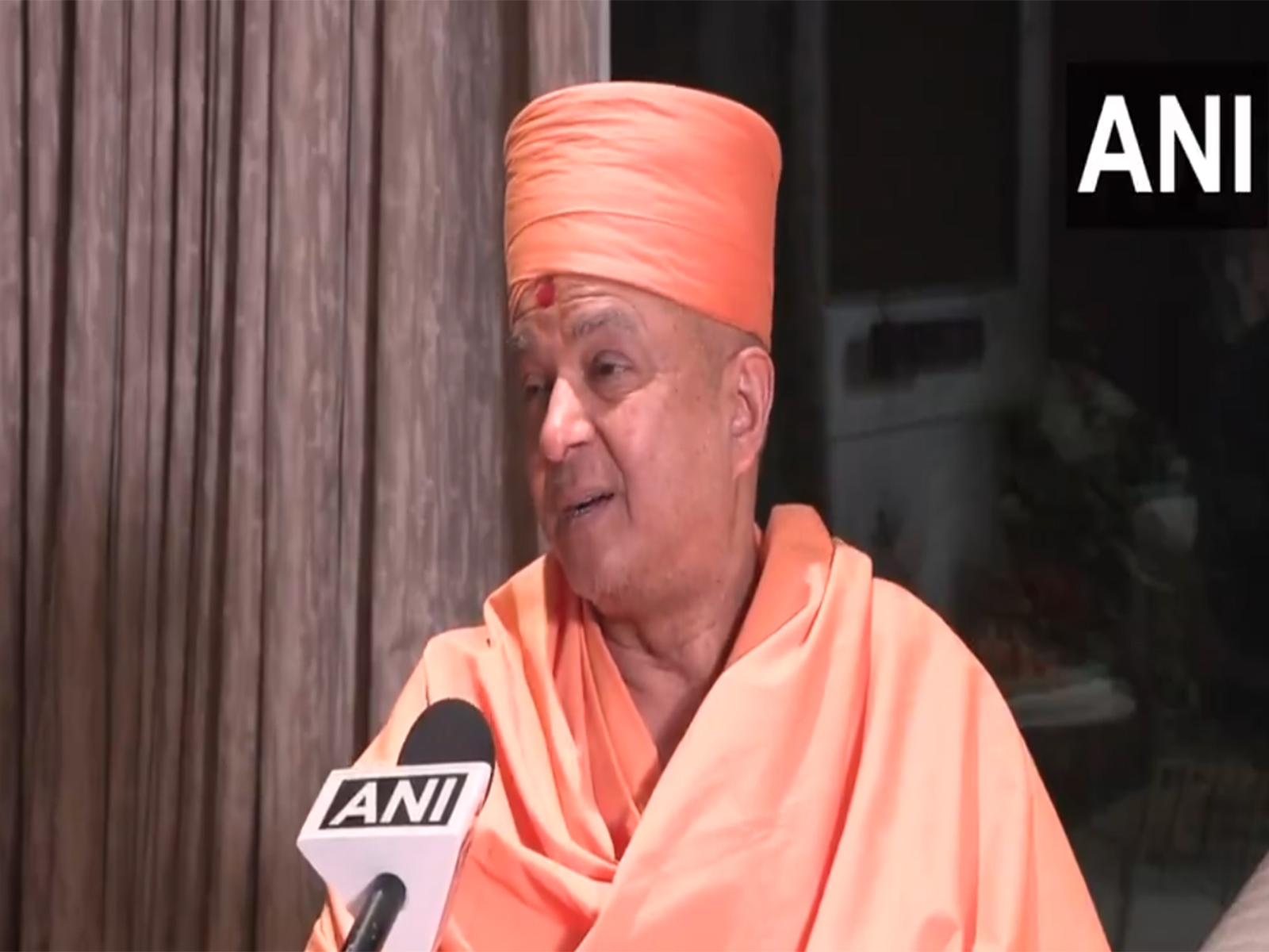 Swami Brahmaviharidas, head of the BAPS Hindu Mandir in Abu Dhabi (Photo/ANI)