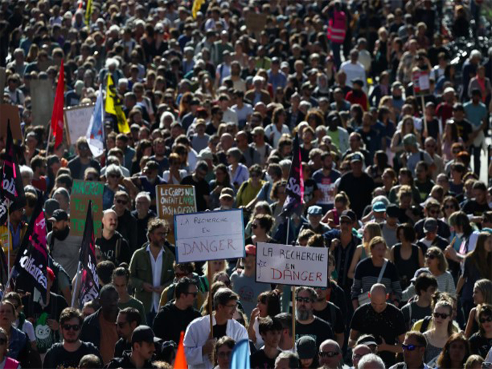 Visuals from the protest (Photo/Reuters)