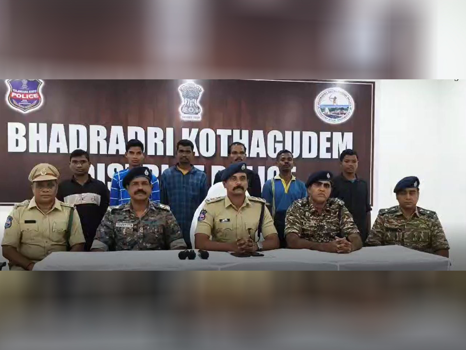 Telangana: six Maoists surrender in Bhadradri Kothagudem under 'Operation Cheyutha' (Photo/ANI)
