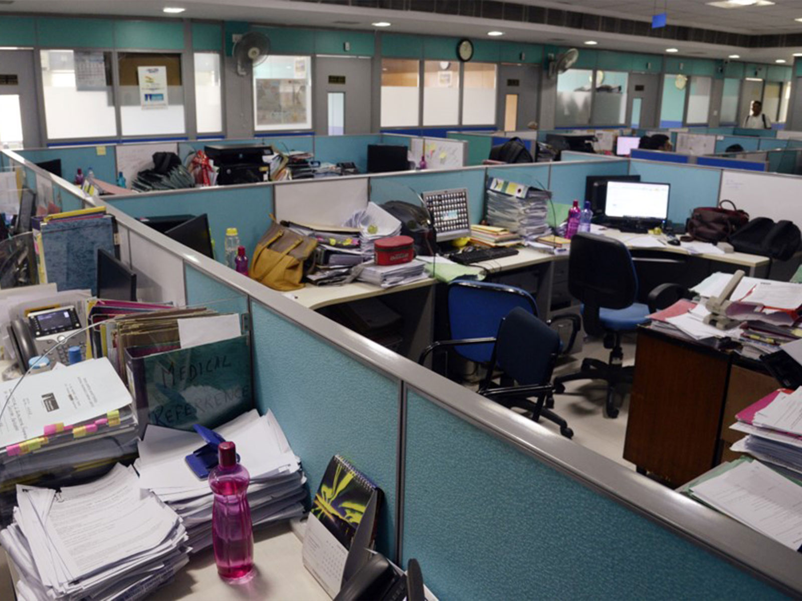 Deserted view of an insurance company office (File Photo/ANI)