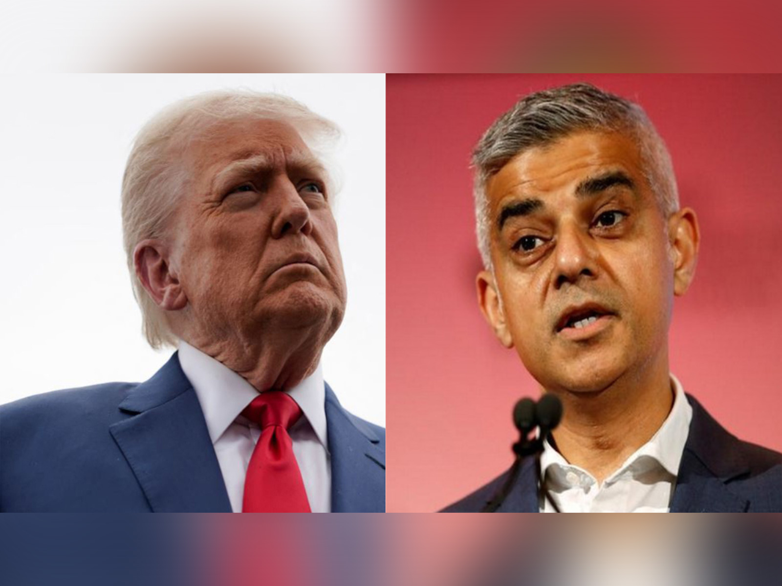 US President Donald Trump (on left) and London Mayor Sadiq Khan (File Photo/Reuters)