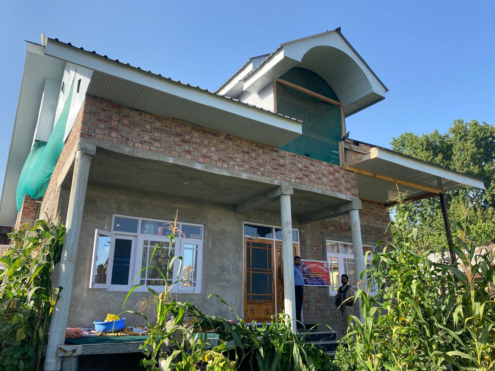 Handwara Police attaches property of drug peddler (Photo Source: Handwara Police) 