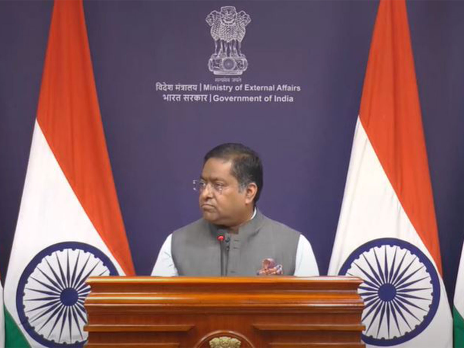 MEA Spokesperson Randhir Jaiswal (Photo/ YouTube @MEA India)