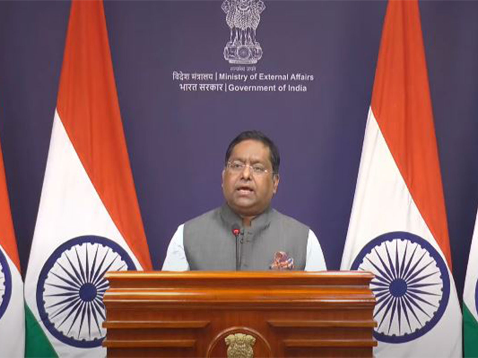Ministry of External Affairs spokesperson Randhir Jaiswal (Photo/MEA, YouTube)