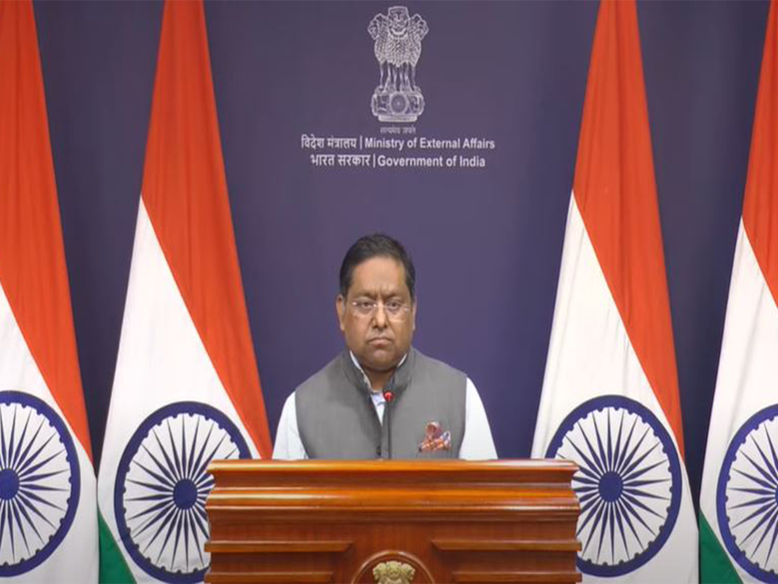 MEA Spokesperson Randhir Jaiswal (Photo/ YouTube @MEAIndia)