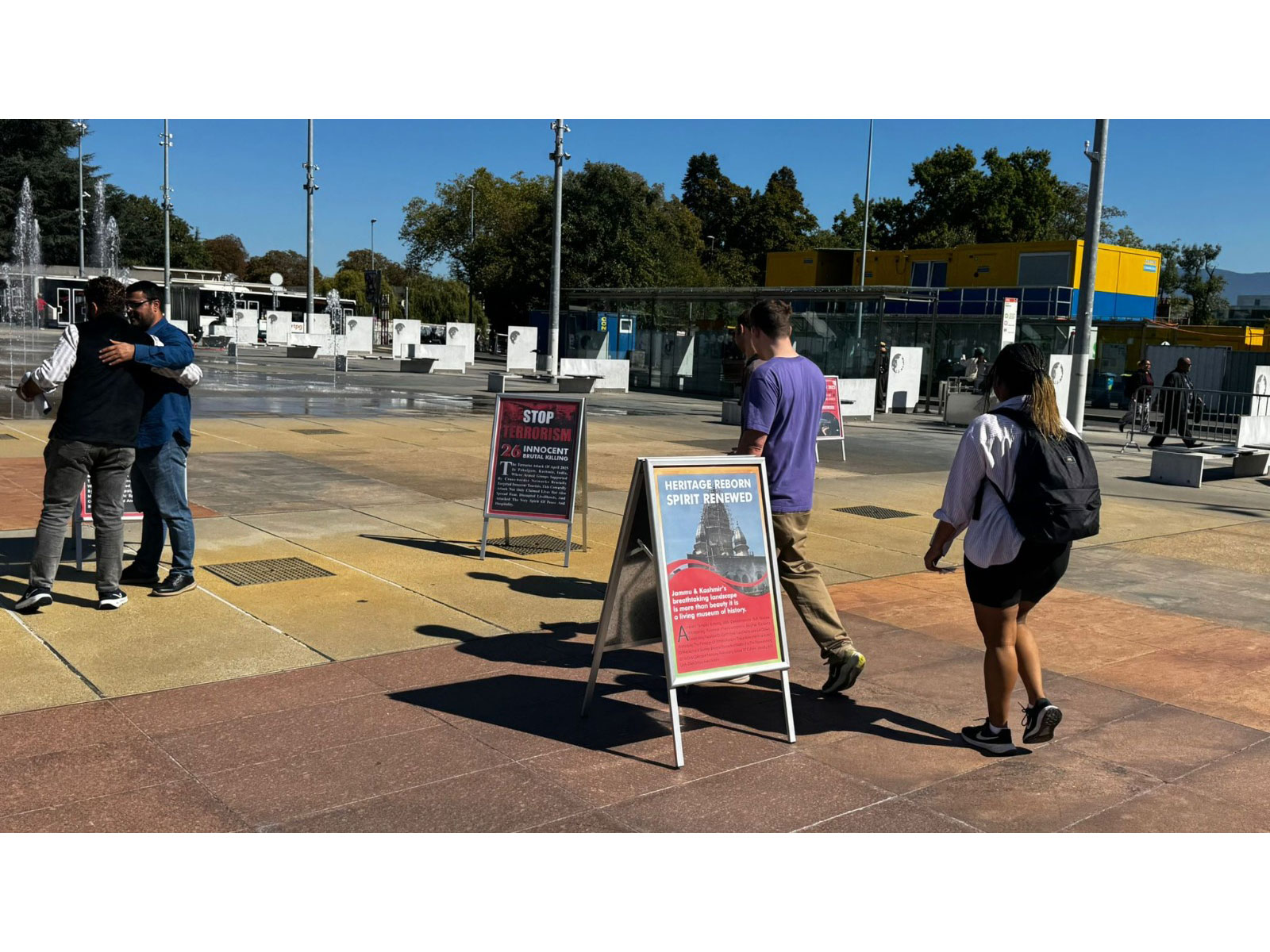 A photo exhibition at Geneva representing communal harmony in India (Photo/ANI)