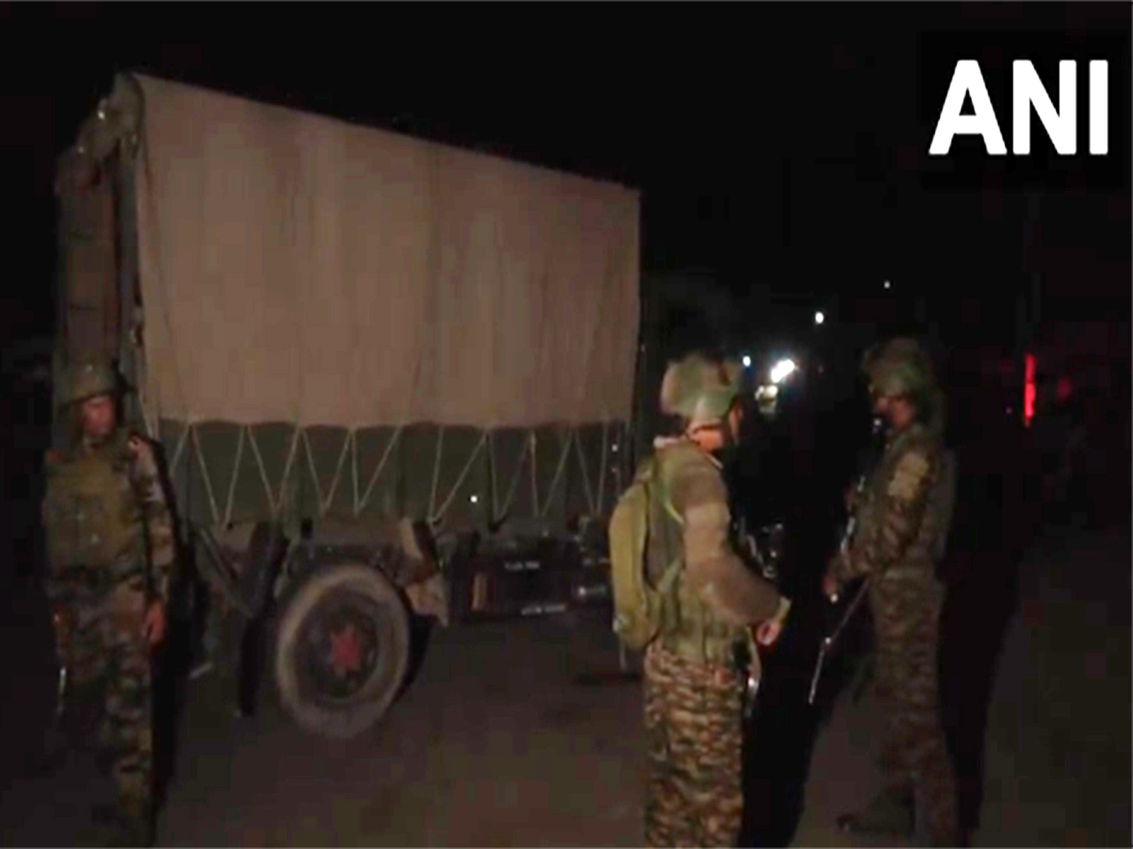 Assam Rifles personnel at the incident site. (Photo/ANI)