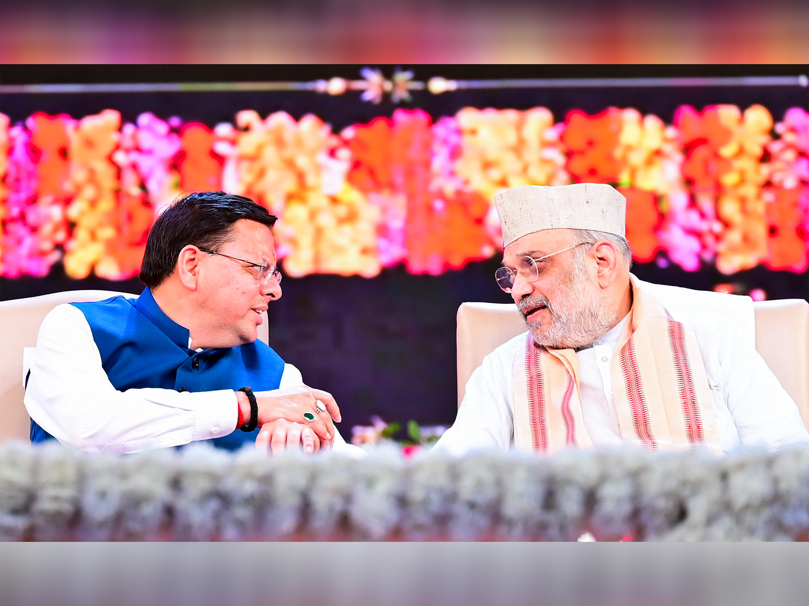 Uttarakhand CM Pushkar Singh Dhami with Union Home and Cooperation Minister Amit Shah  (File Photo/ANI)