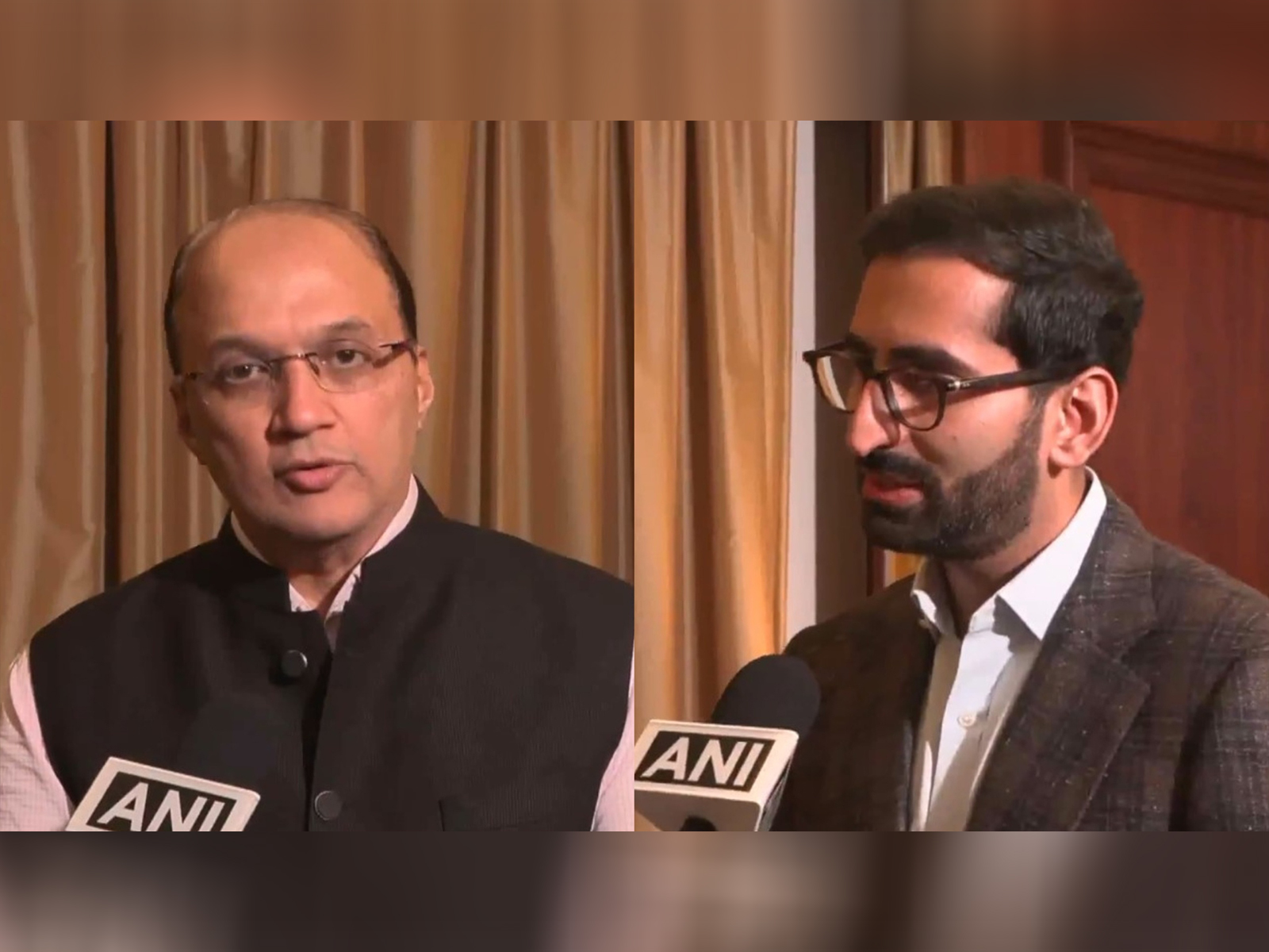 Chairman and MD of Satyagiri Group Dinesh Joshi and MD of Ralson Tyres Manjul Pahwa (Photo/ANI)