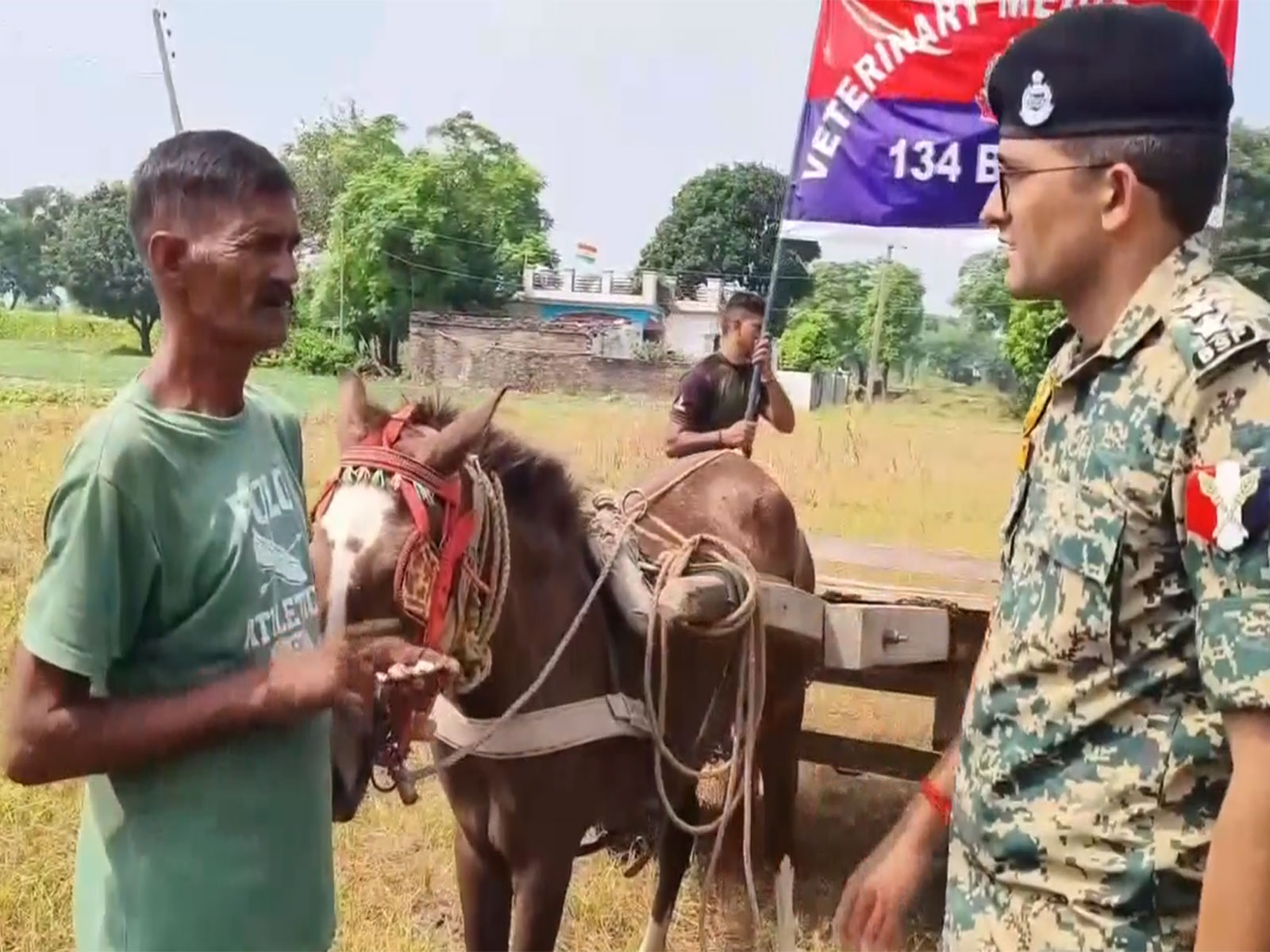 BSF organises free Veterinary Medical Camp in Akhnoor. (Photo/ANI)