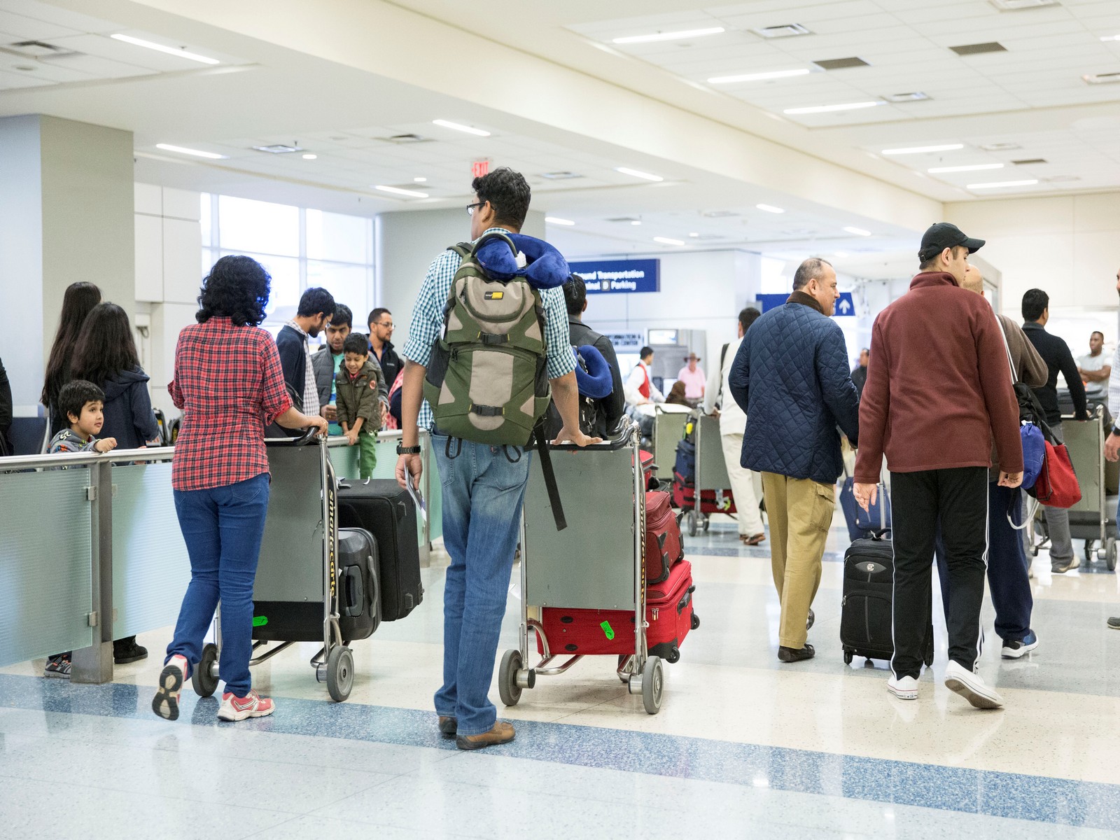 International travellers arrive at Dallas/Fort Worth International Airport in Dallas (Photo/Reuters)