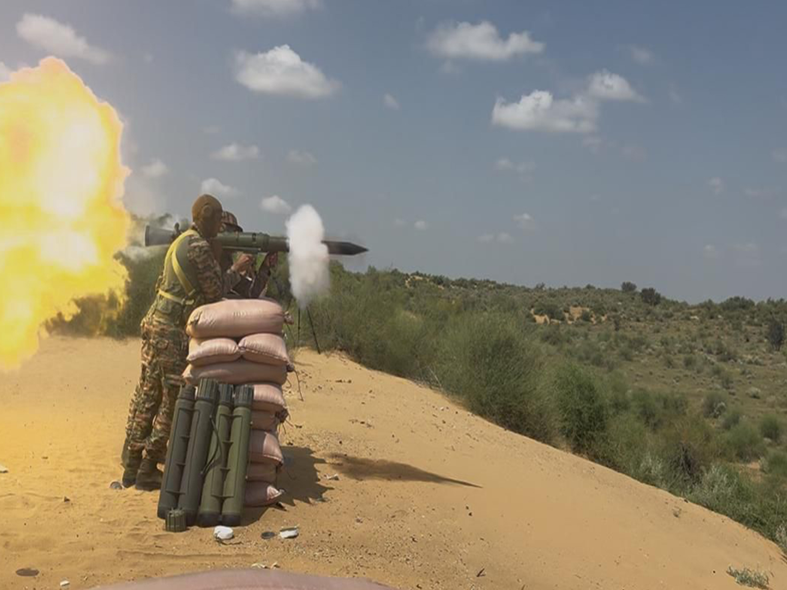 Army displays ‘Amogh Fury’ firepower drill (Photo Source: Sapta Shakti Command)