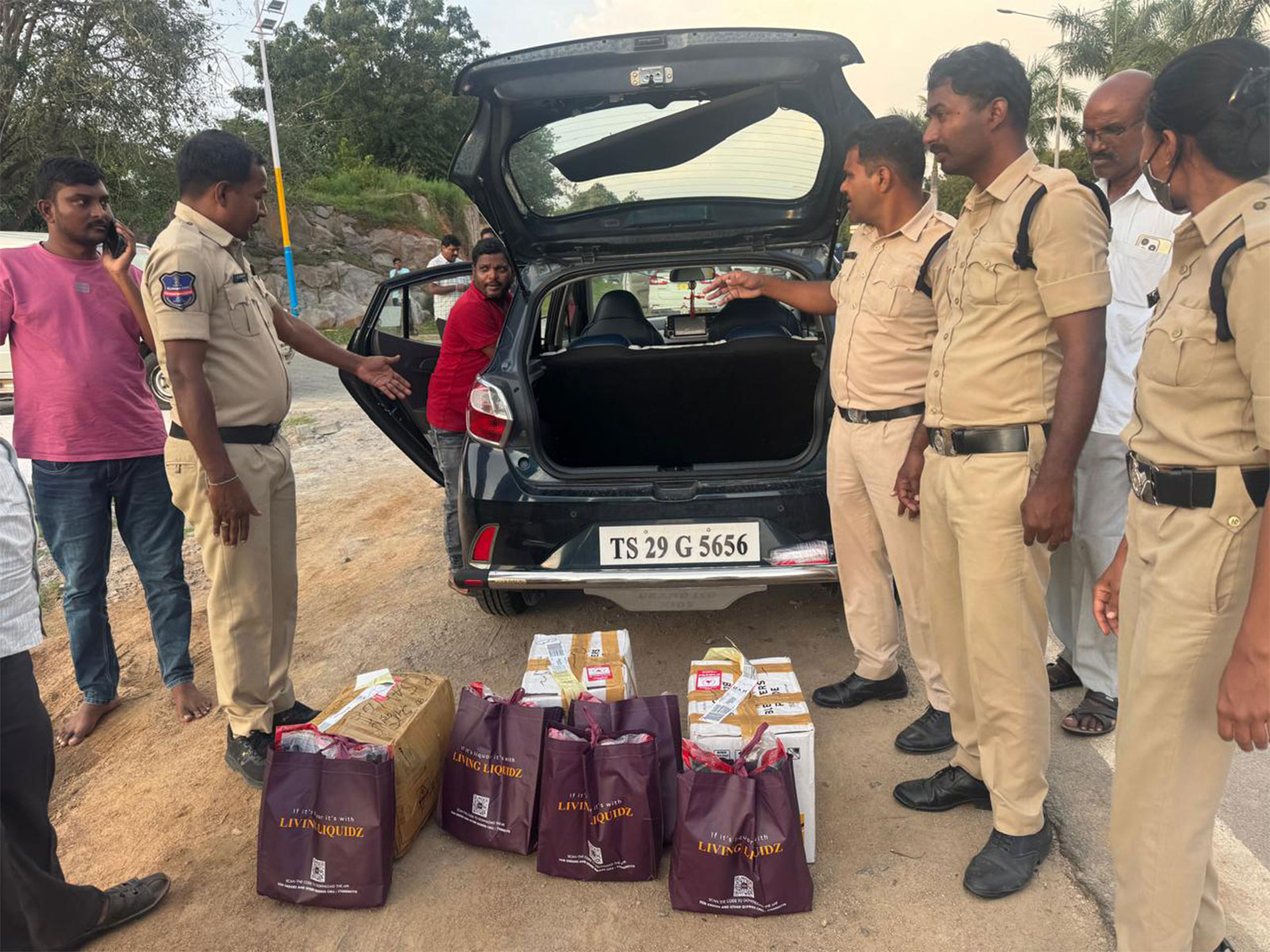 Illegal liquor worth Rs 14.50 lakh seized during raids in Shamshabad. (Photo/Telangana Excise Enforcement)