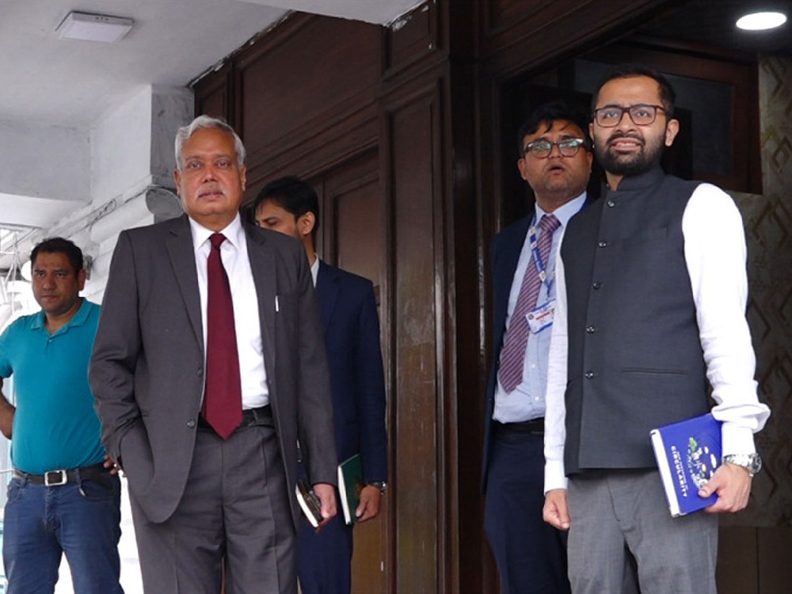 Indian Ambassador to Nepal Naveen Srivastava and Kulman Ghising, Minister for Energy (Image/ANI)