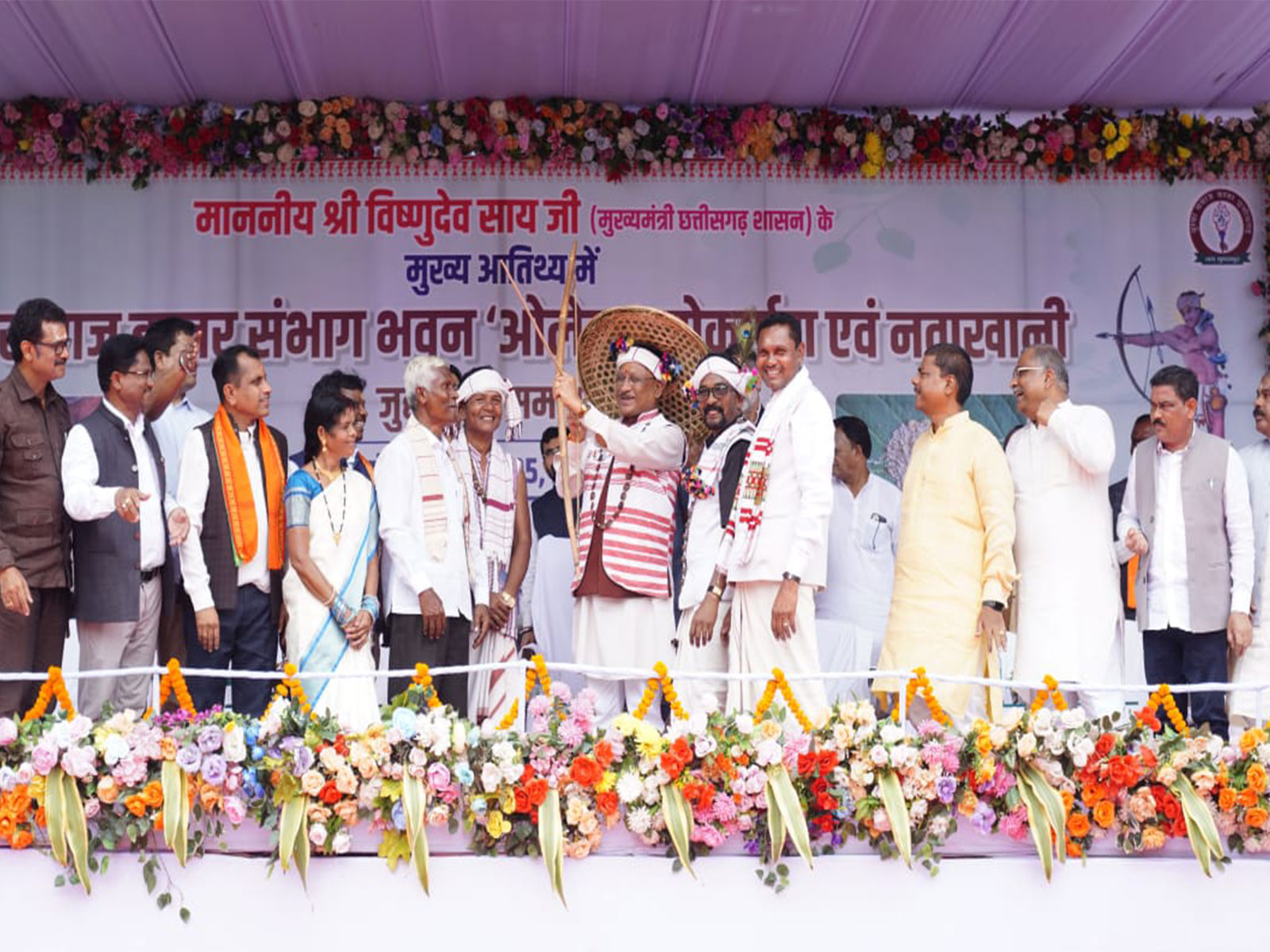 Chhattisgarh CM Vishnu Deo attends Dhurwa community event in Jagdalpur (Photo: @vishnudsai/X)