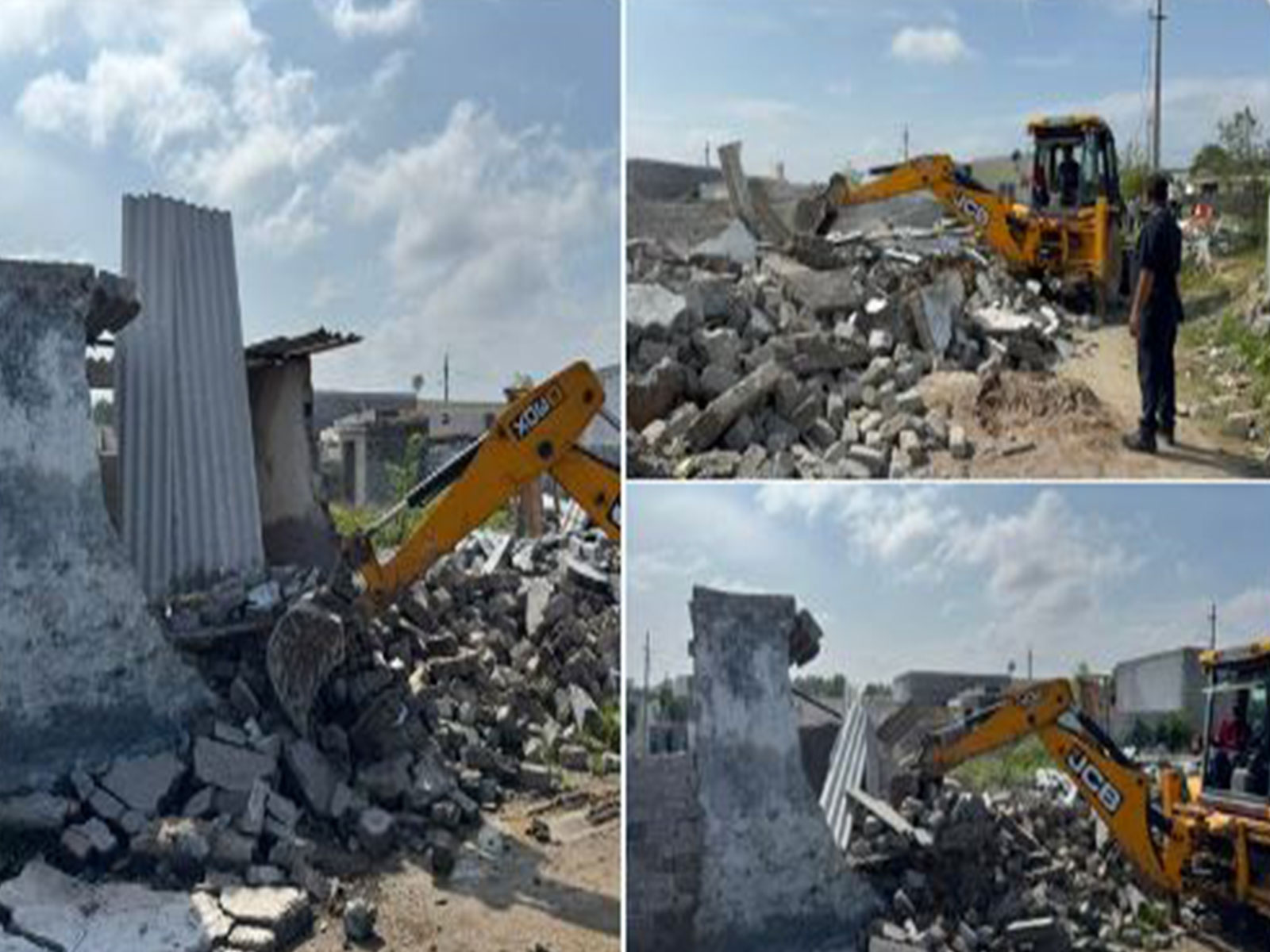 Visuals from the demolition site (Photo/X: @Comm_HYDRAA)  
