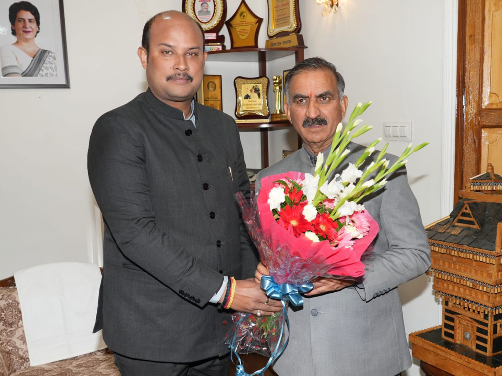 AYUSH Minister Yadvinder Goma with CM Sukhvinder Singh Sukhu (Photo/X/@yadvindergoma04)