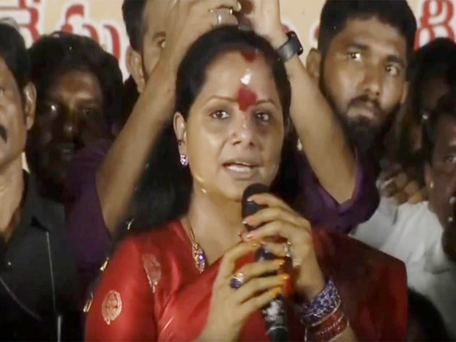 Telangana Jagruthi chief K Kavitha (Photo/ANI)