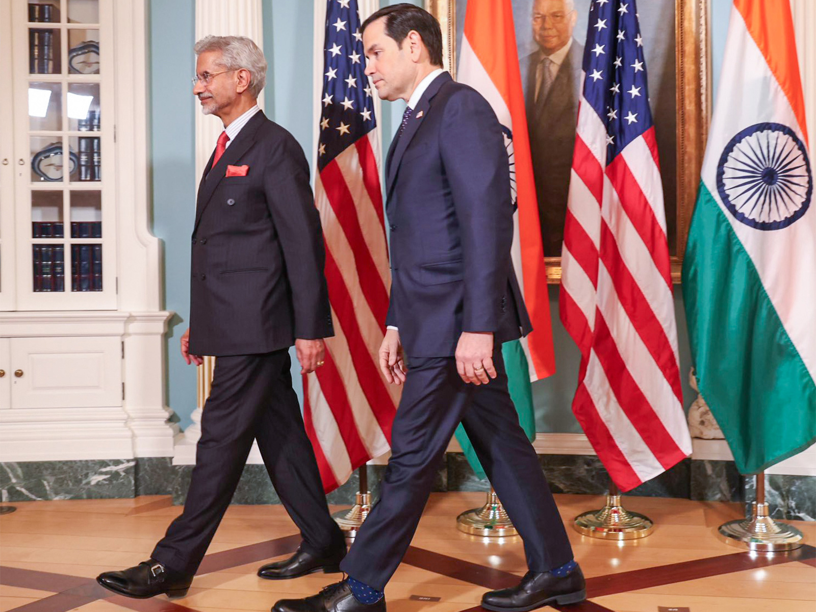 US Secy of State Marco Rubio with EAM S Jaishankar during Quad Foreign Ministers’ Meeting, in Washington DC in January 2025.(File Photo/ ANI)