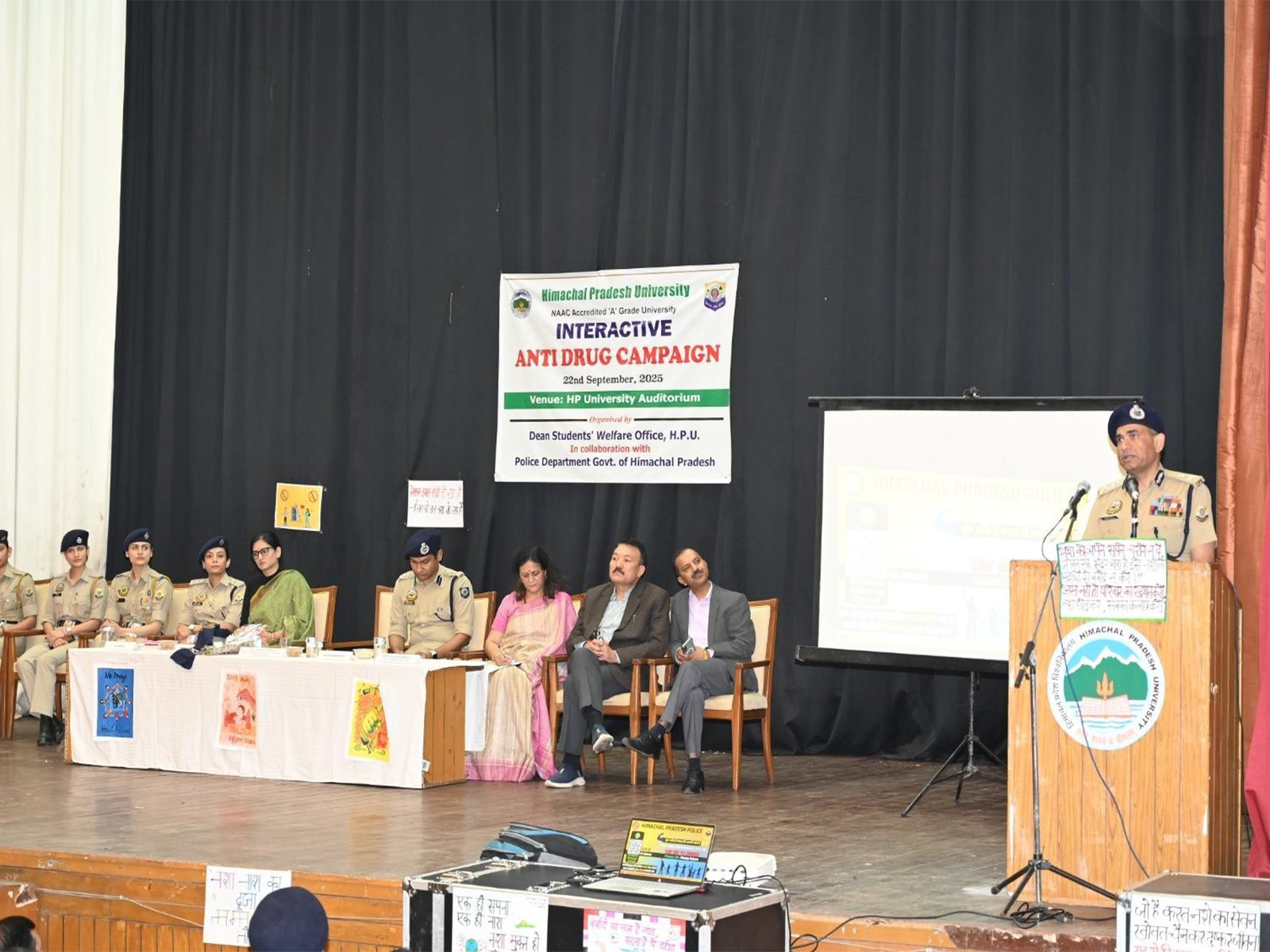 HP Police organises Drug Abuse Awareness Campaign at HPU university (Photo: DGP office)