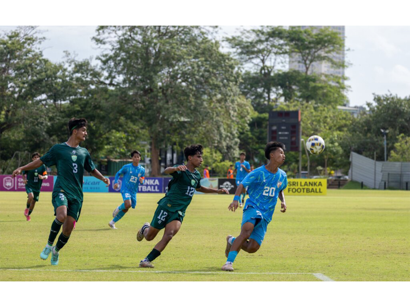 India and Pakistan in action. (Photo: AIFF)