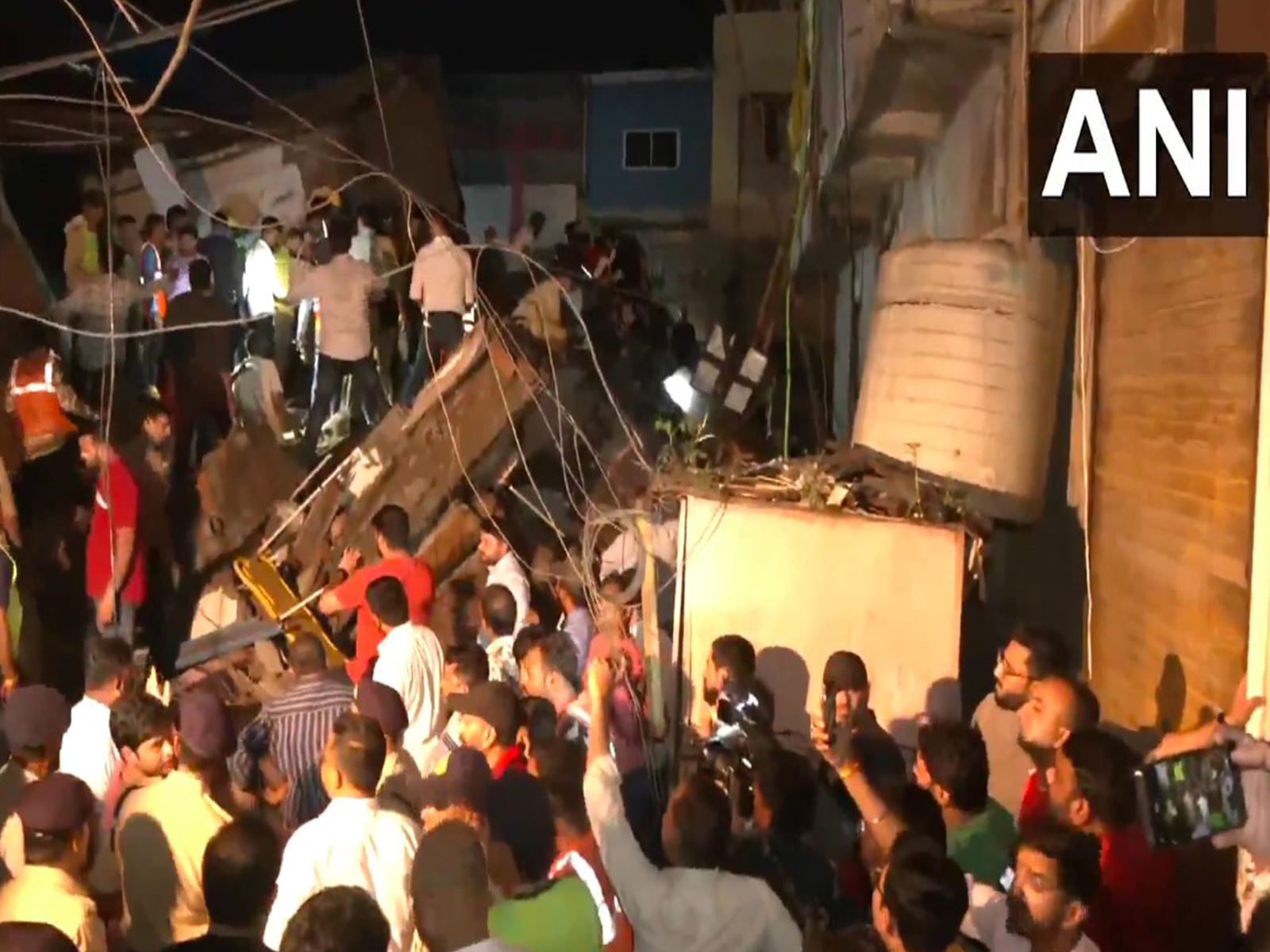 Visuals from the site of house collapse in Indore (File Photo/ANI)