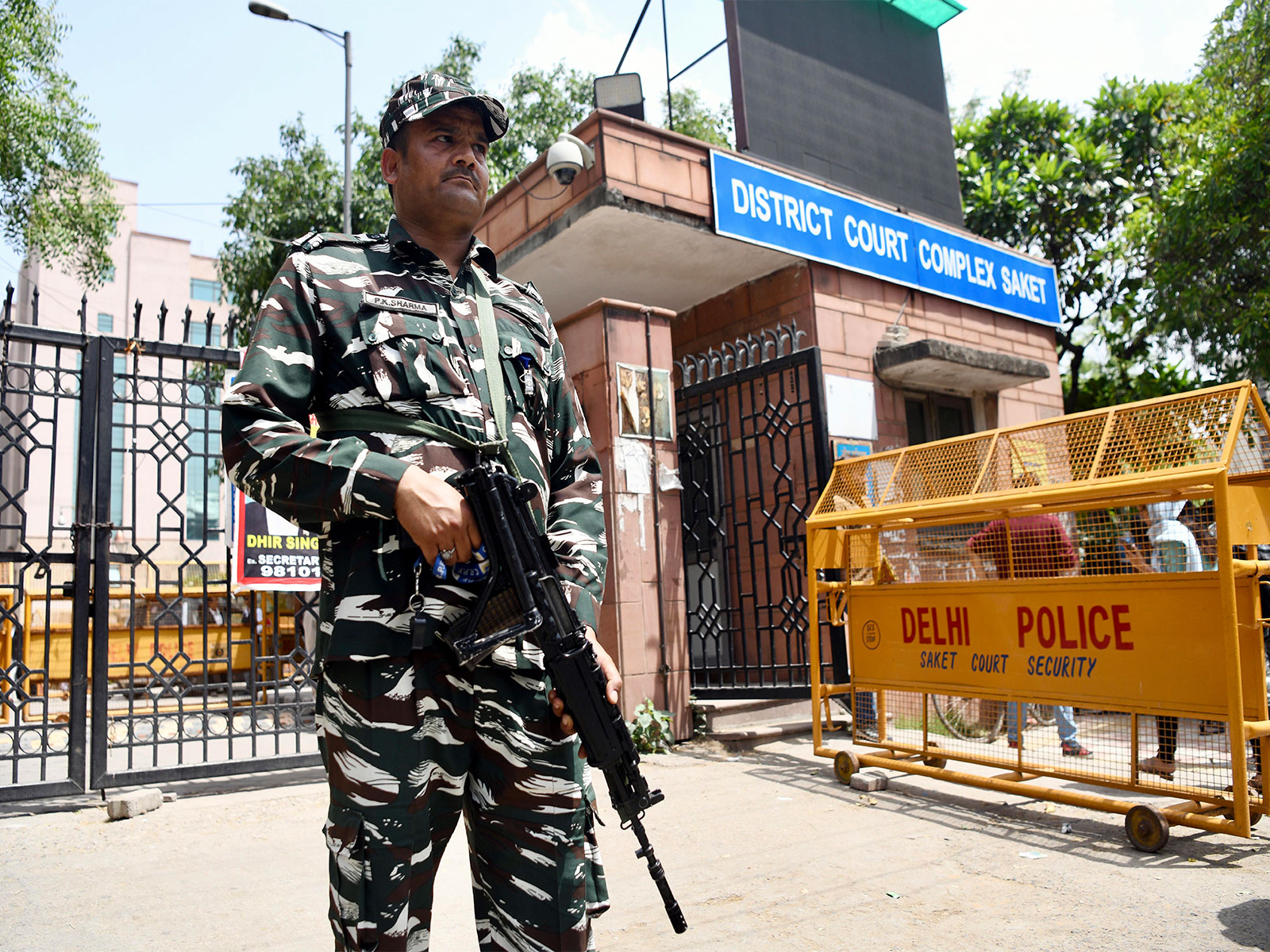 Visuals outside Saket Court (File Photo/ANI)