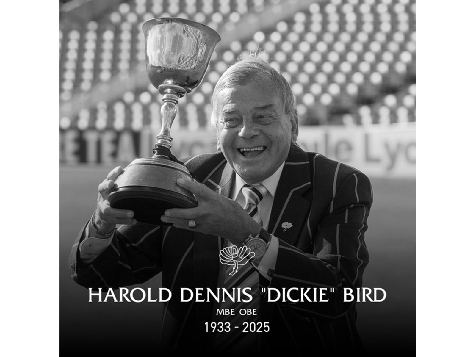 Dickie Bird. (Photo: @Yorkshire CCC X)
